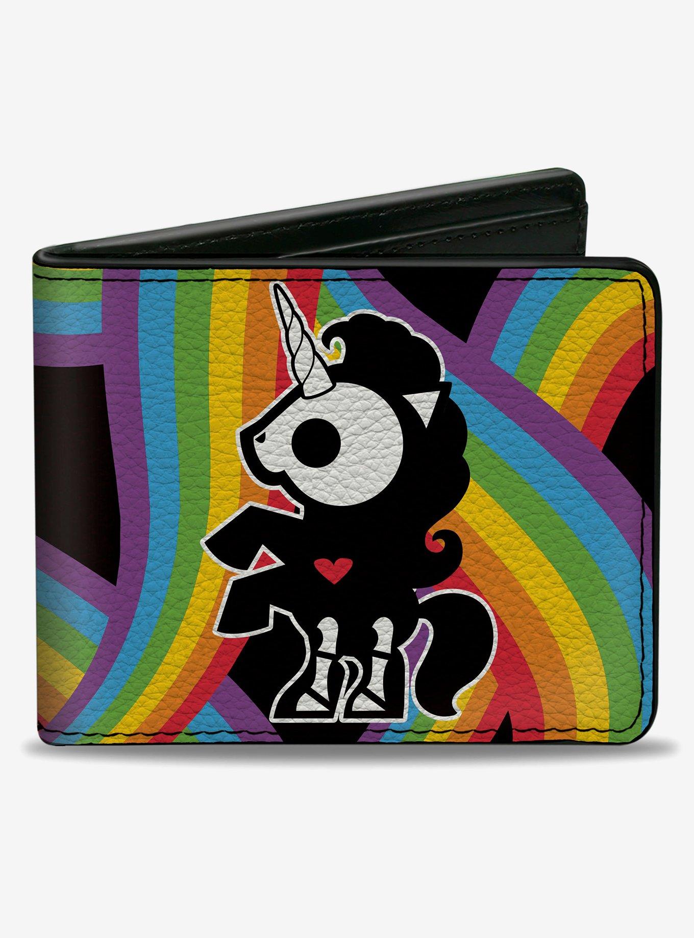 Skelanimals Bonita The Unicorn Pose and Title Logo Rainbows Bifold Wallet, , hi-res