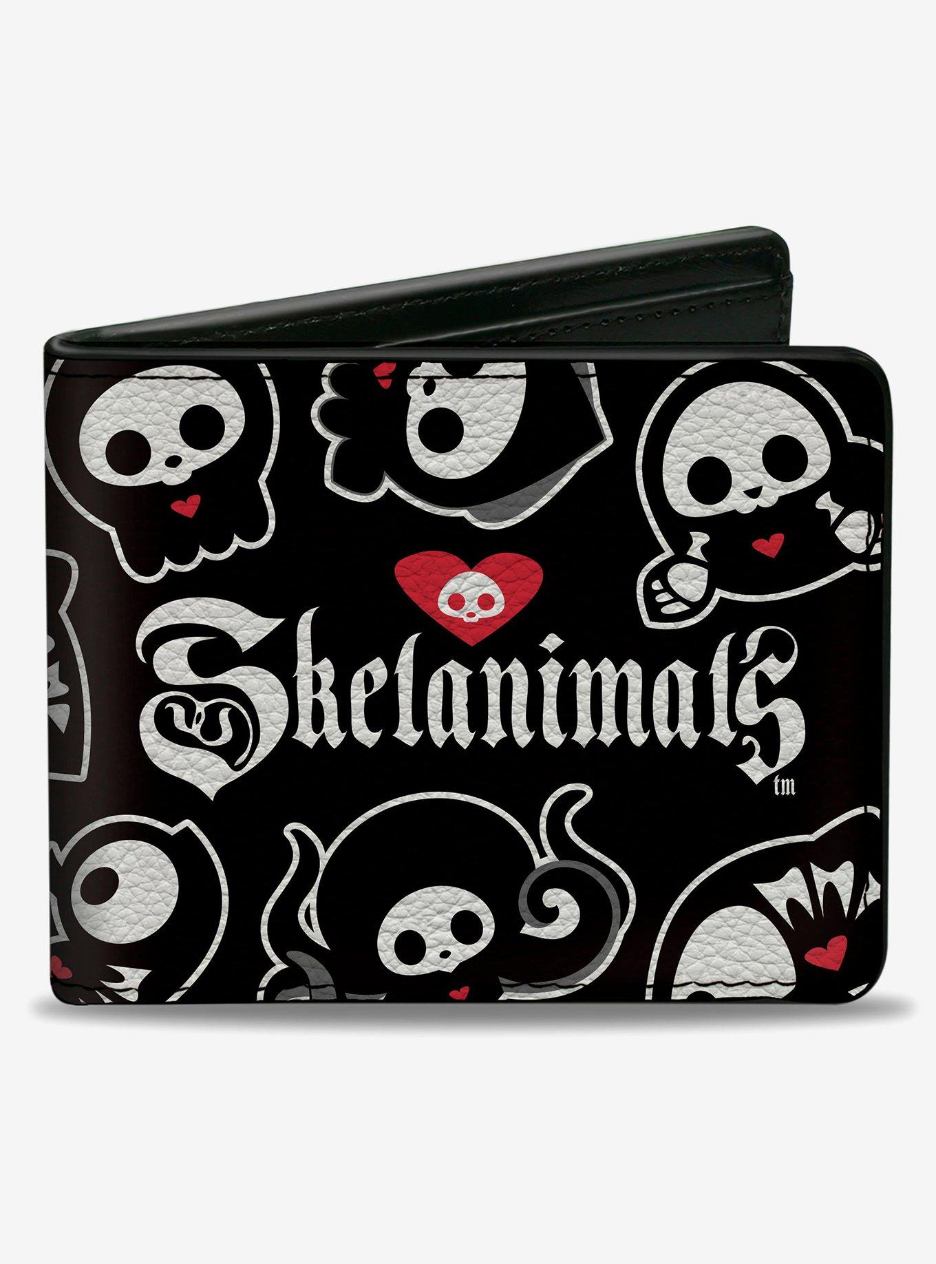 Skelanimals Sea Animals Poses Scattered and Logo Bifold Wallet, , hi-res
