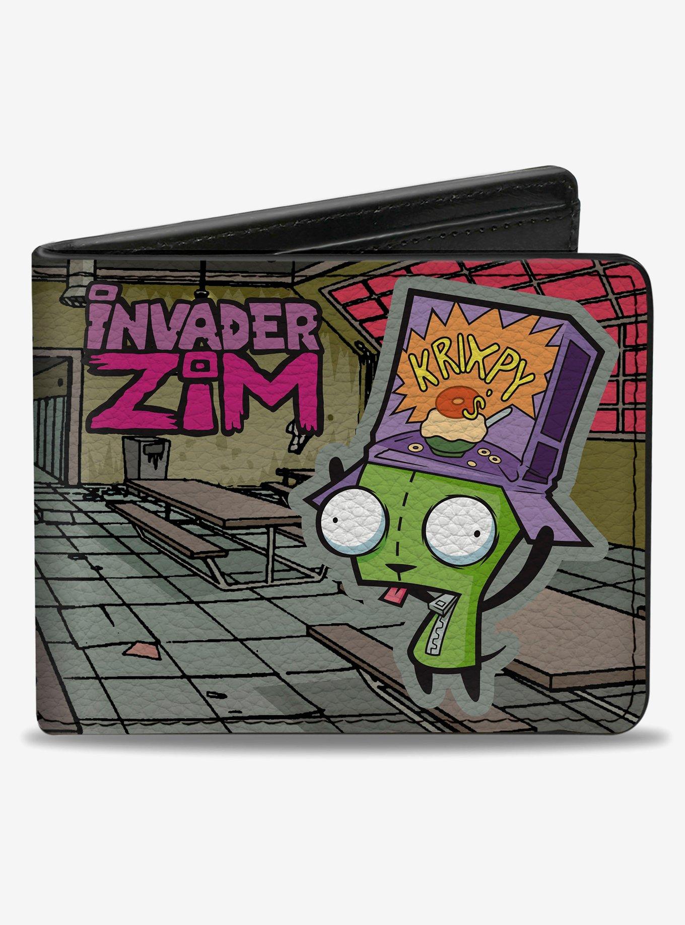 Invader Zim GIR Dog Cafeteria Poses and Title Logo Bifold Wallet, , hi-res