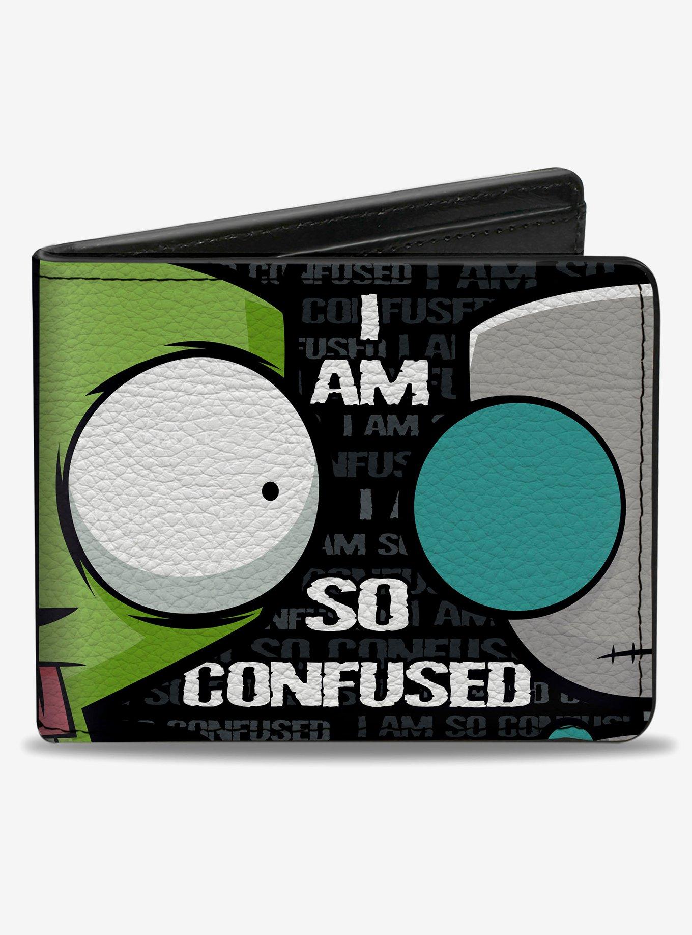 Invader Zim Robot Close Up I Am So Confused Bifold Wallet, , hi-res