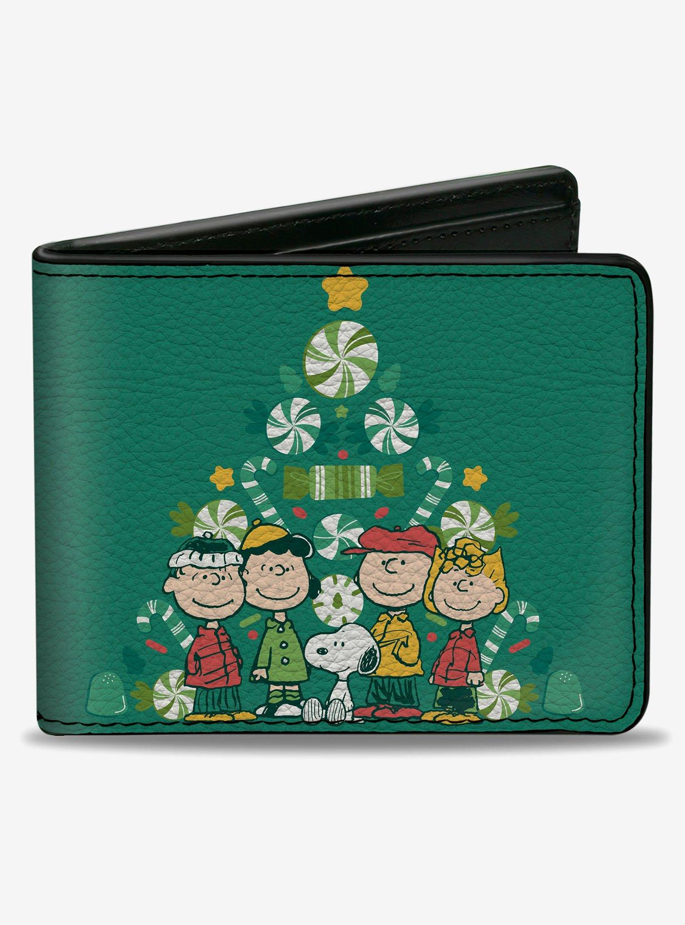 Peanuts Holiday Christmas Tree Group Pose Bifold Wallet, , hi-res