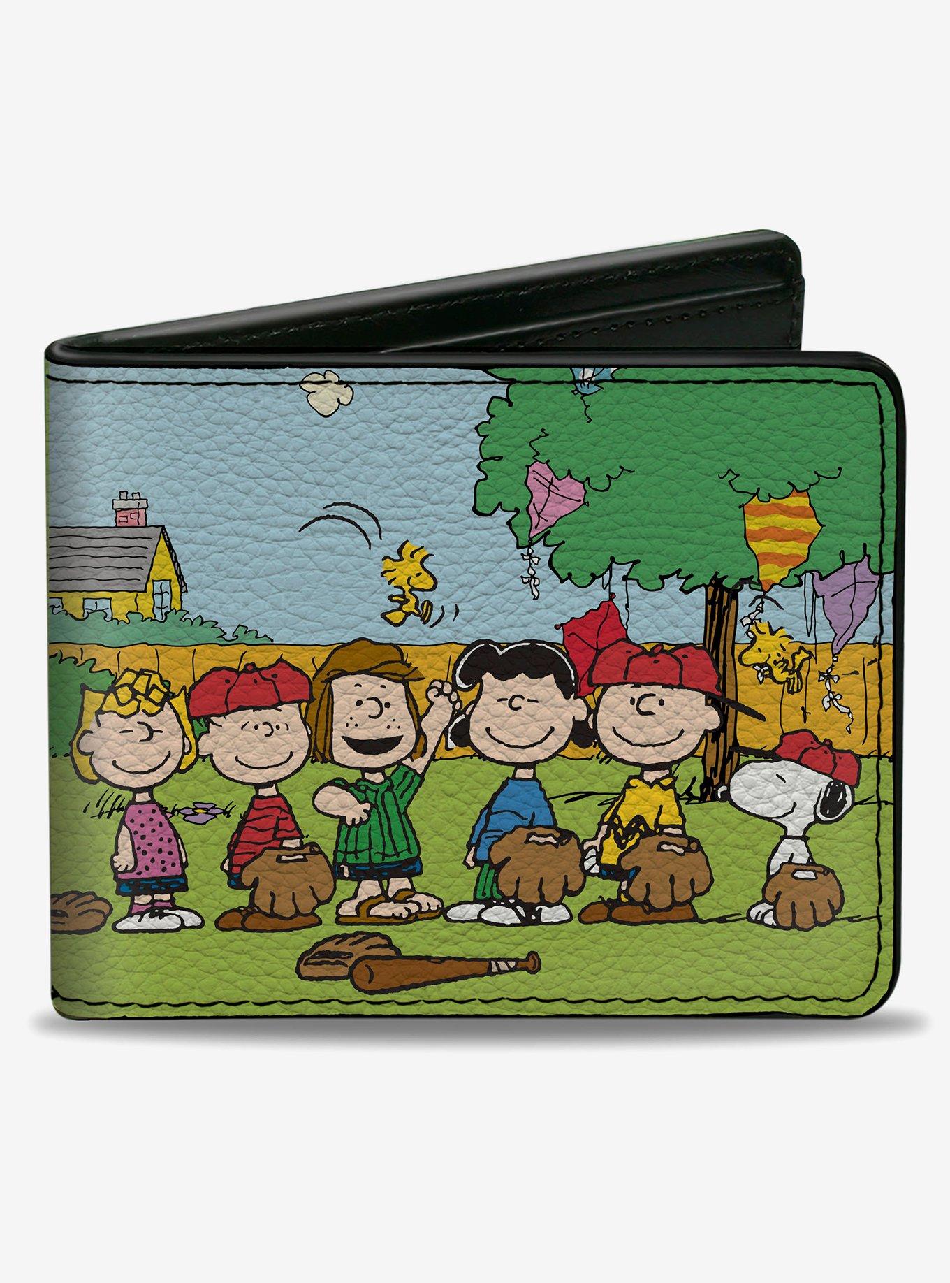 Peanuts Gang Backyard Baseball Group Pose Bifold Wallet, , hi-res