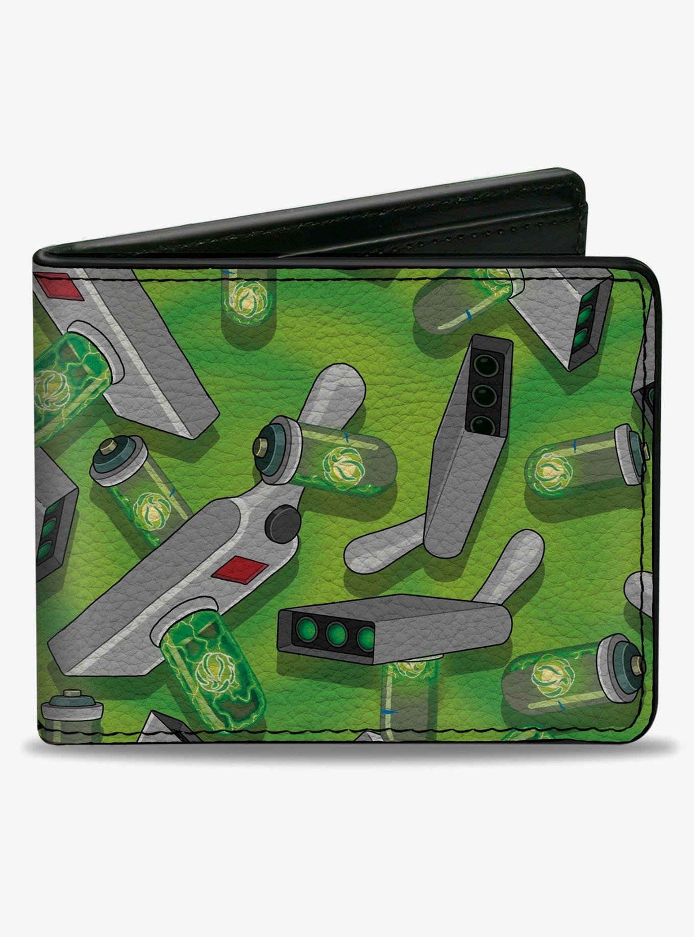 Rick and Morty Portal Gun Collage Bifold Wallet, , hi-res