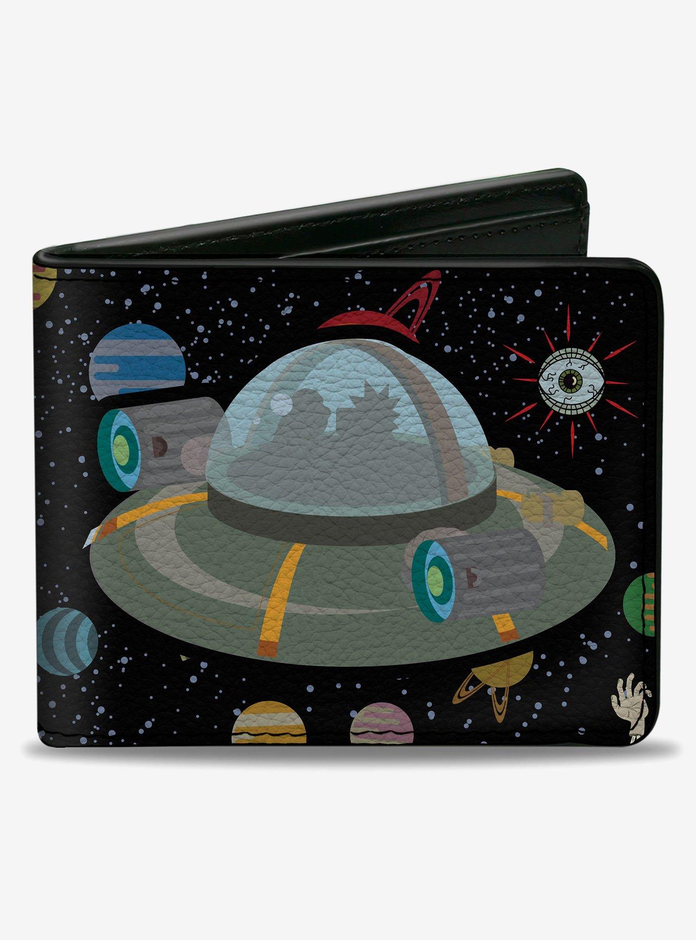 Rick and Morty Spaceship Silhouette Multi Bifold Wallet, , hi-res