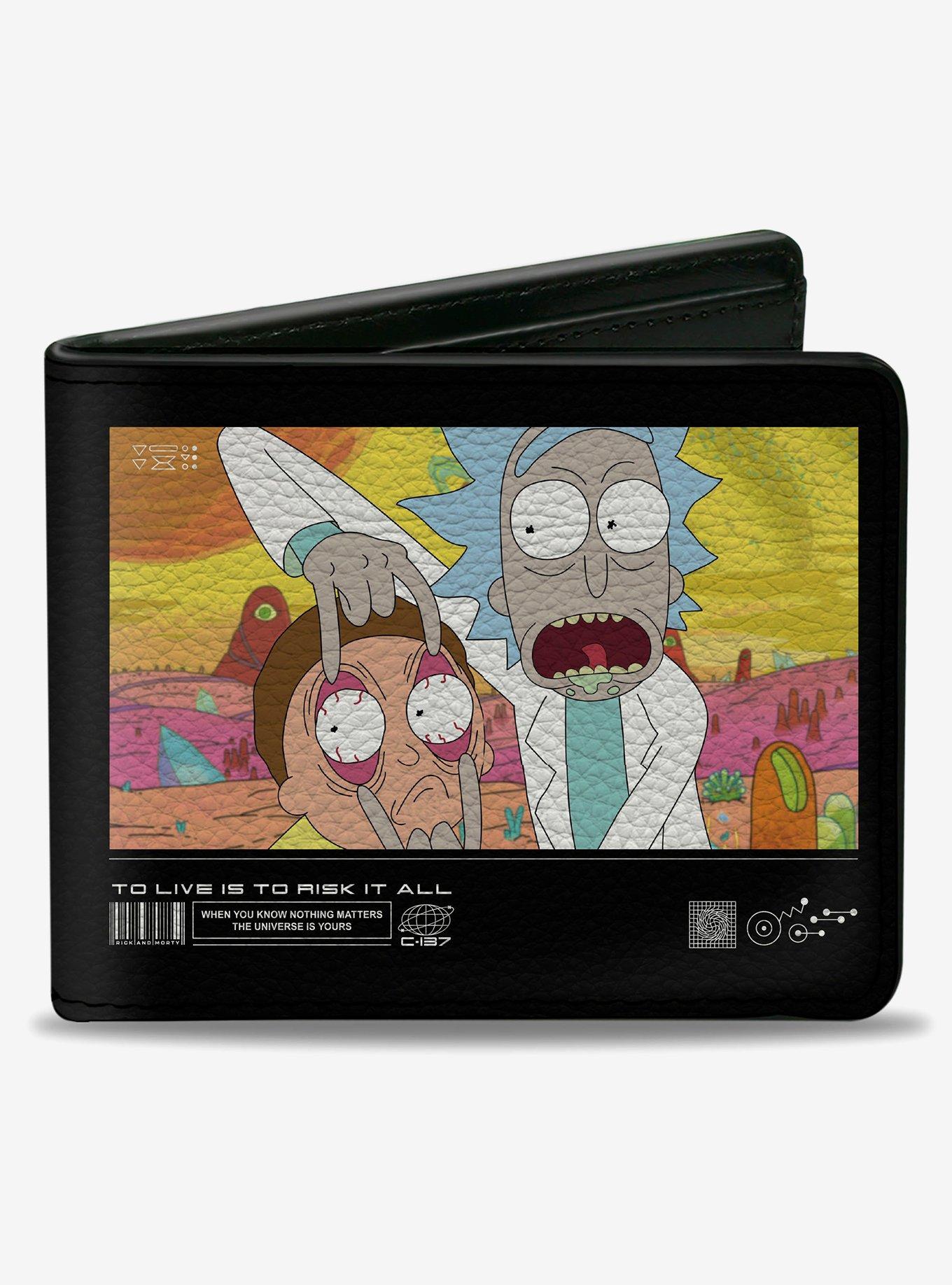 Rick and Morty To Live Is To Risk It All Pose Multi Bifold Wallet, , hi-res