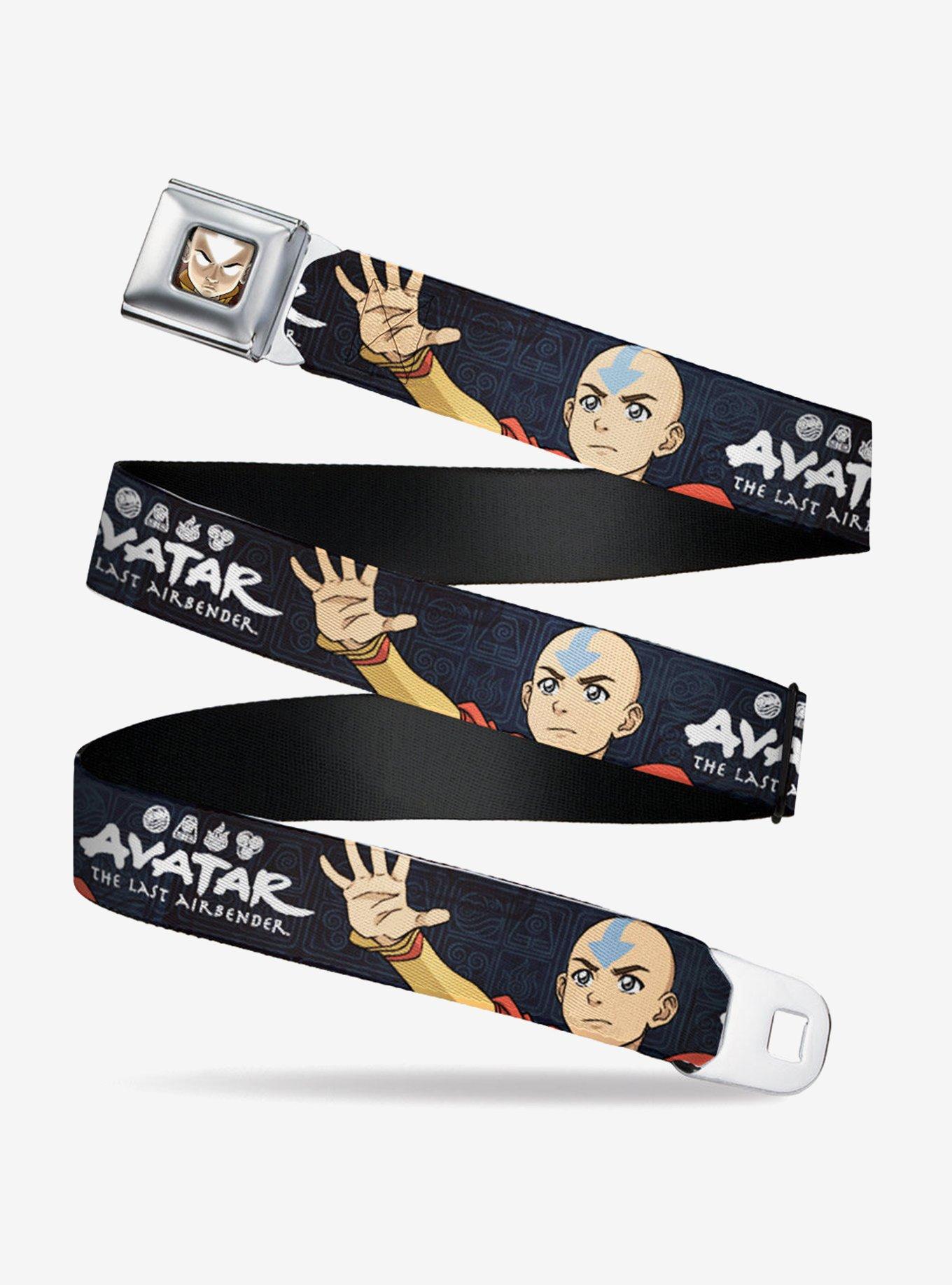 Avatar: The Last Airbender Aang Hand Pose and Title Seatbelt Buckle Belt, , hi-res
