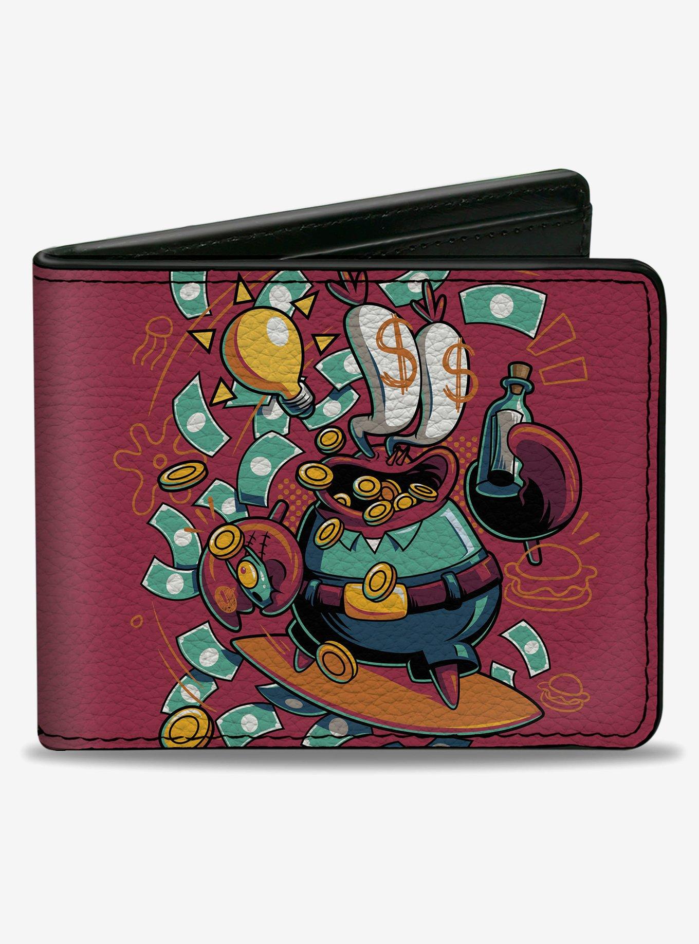 SpongeBob SquarePants Mr Krabs Dollar Sign Bifold Wallet, , hi-res