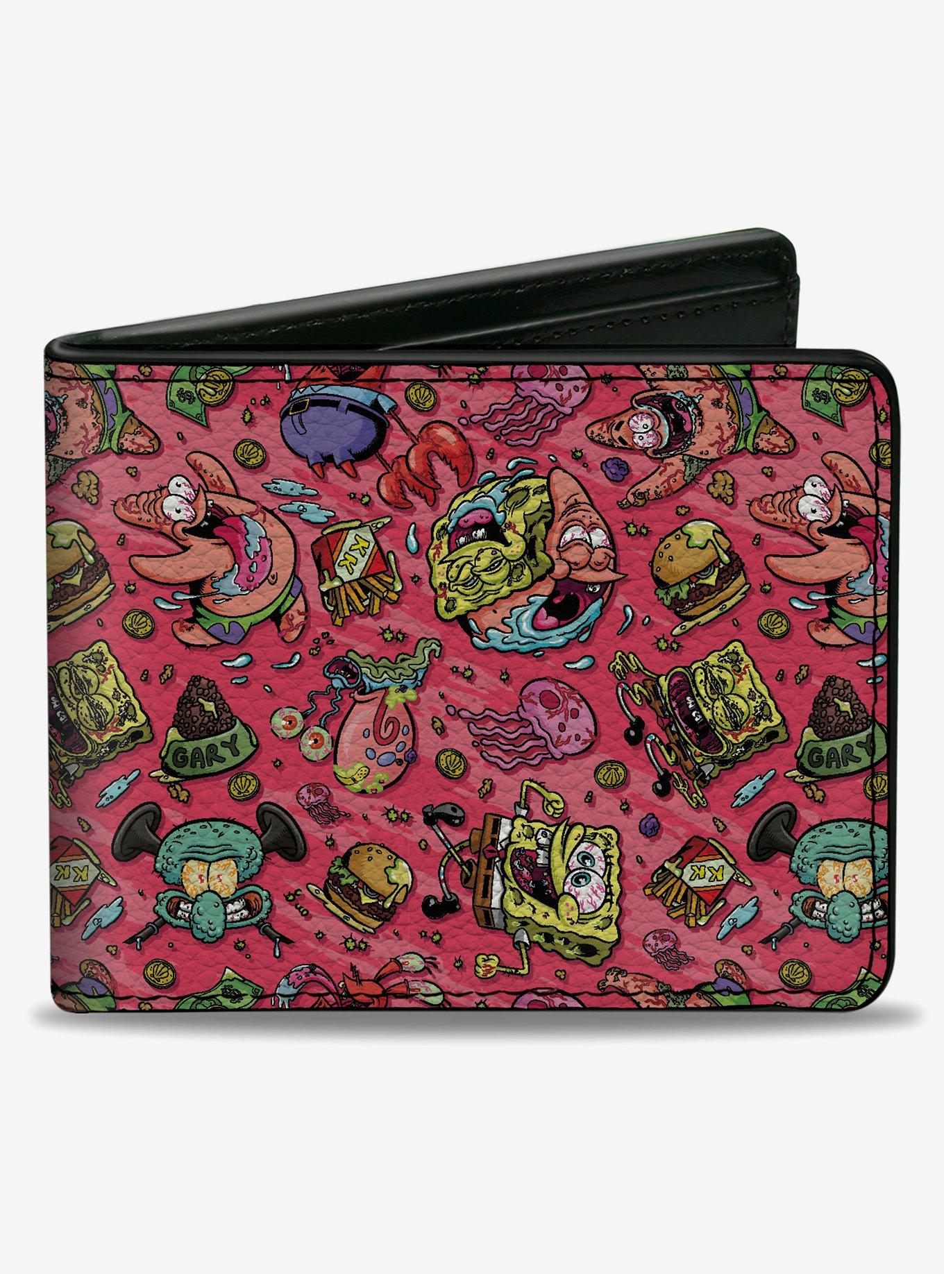 SpongeBob SquarePants Funky Character Swirl Bifold Wallet, , hi-res