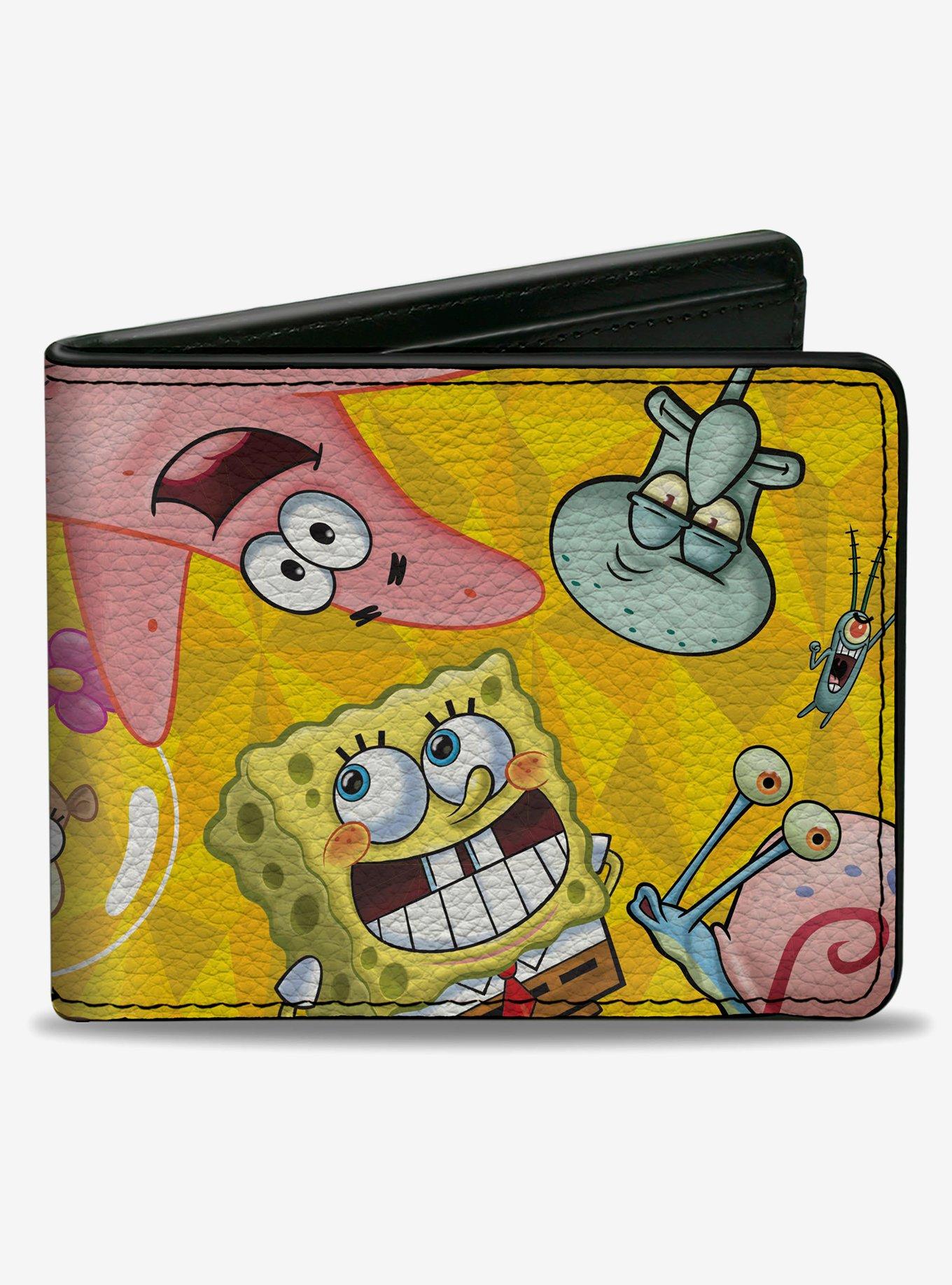 SpongeBob SquarePants Characters Pose Toss Bifold Wallet, , hi-res