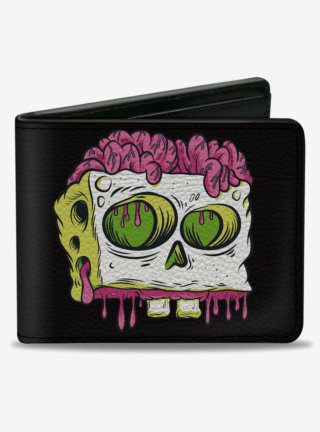 SpongeBob SquarePants Slime Text and Skull Bifold Wallet, , hi-res