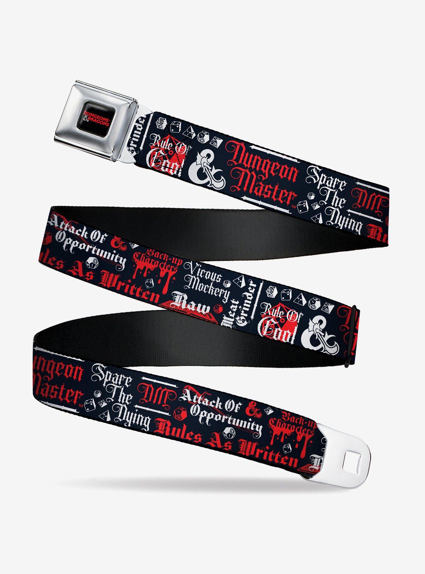 Dungeons & Dragons Dragon Master Collage Seatbelt Buckle Belt, , hi-res