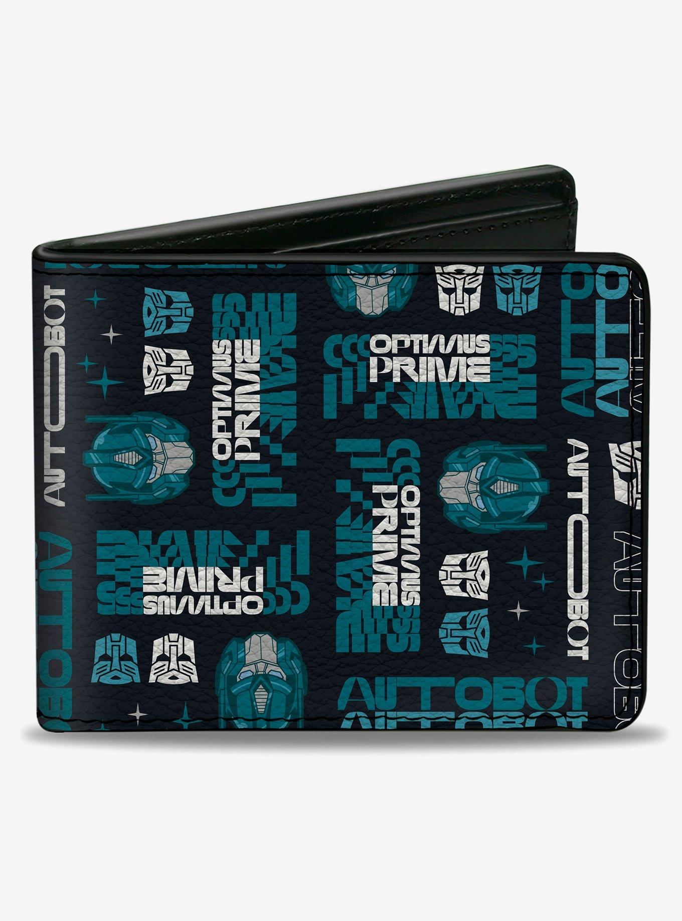 Transformers Optimus Prime Text & Icons Collage Bifold Wallet, , hi-res