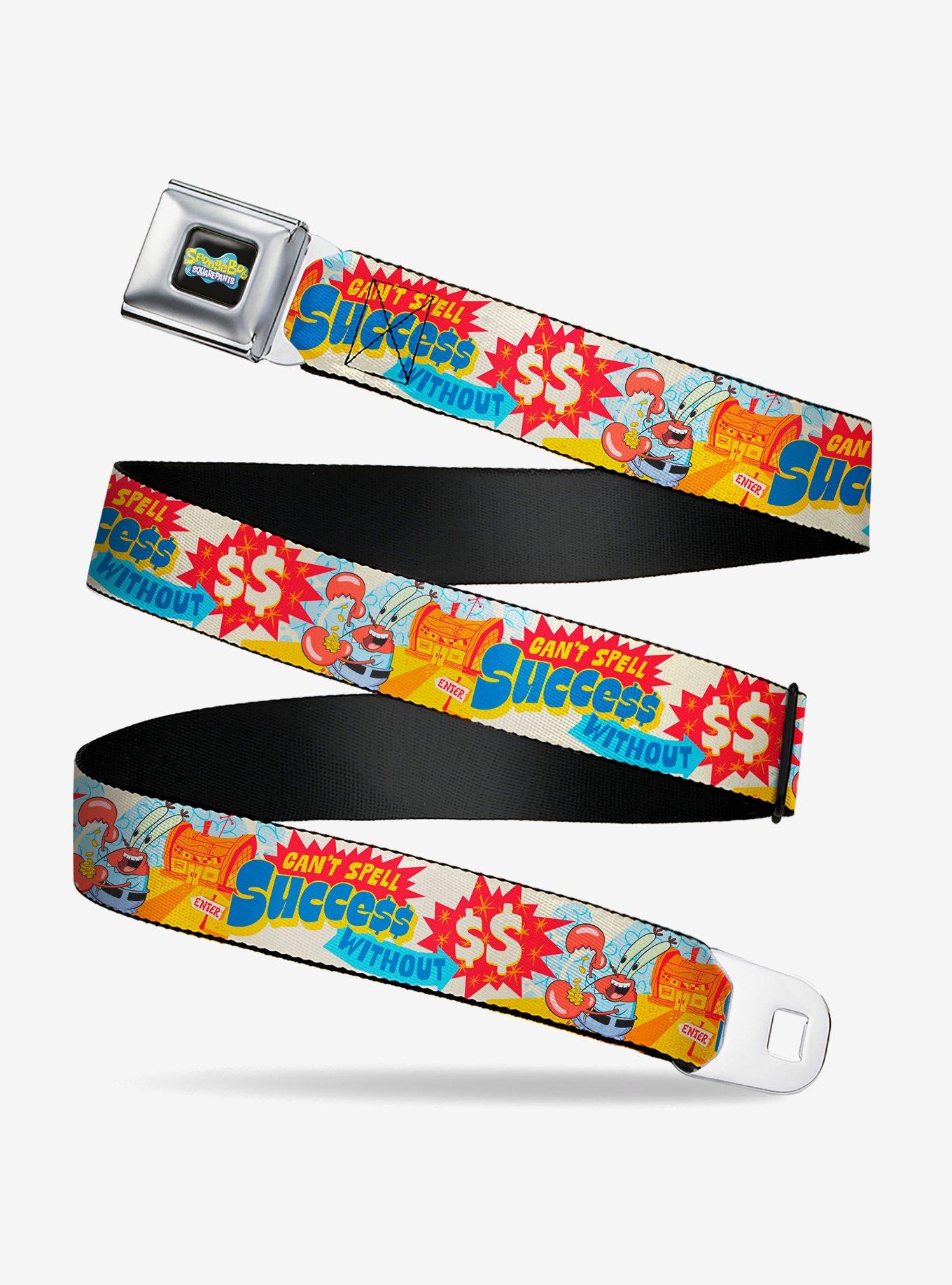 SpongeBob SquarePants Mr Krab Krusty Krab Succce$$ Seatbelt Buckle Belt, MULTI, hi-res