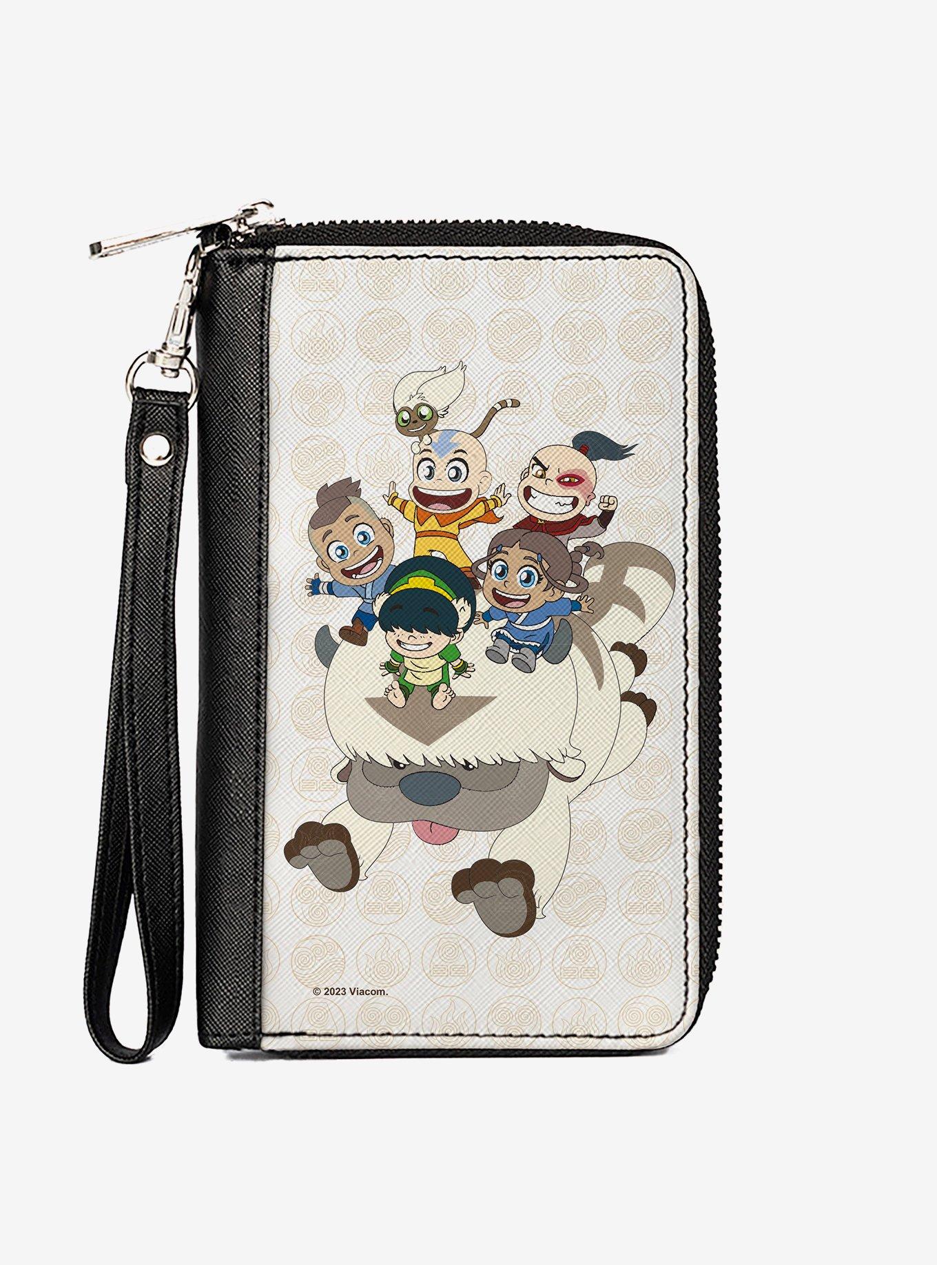 Avatar: The Last Airbender Chibi Characters Group On Appa Zip Around Wallet, , hi-res