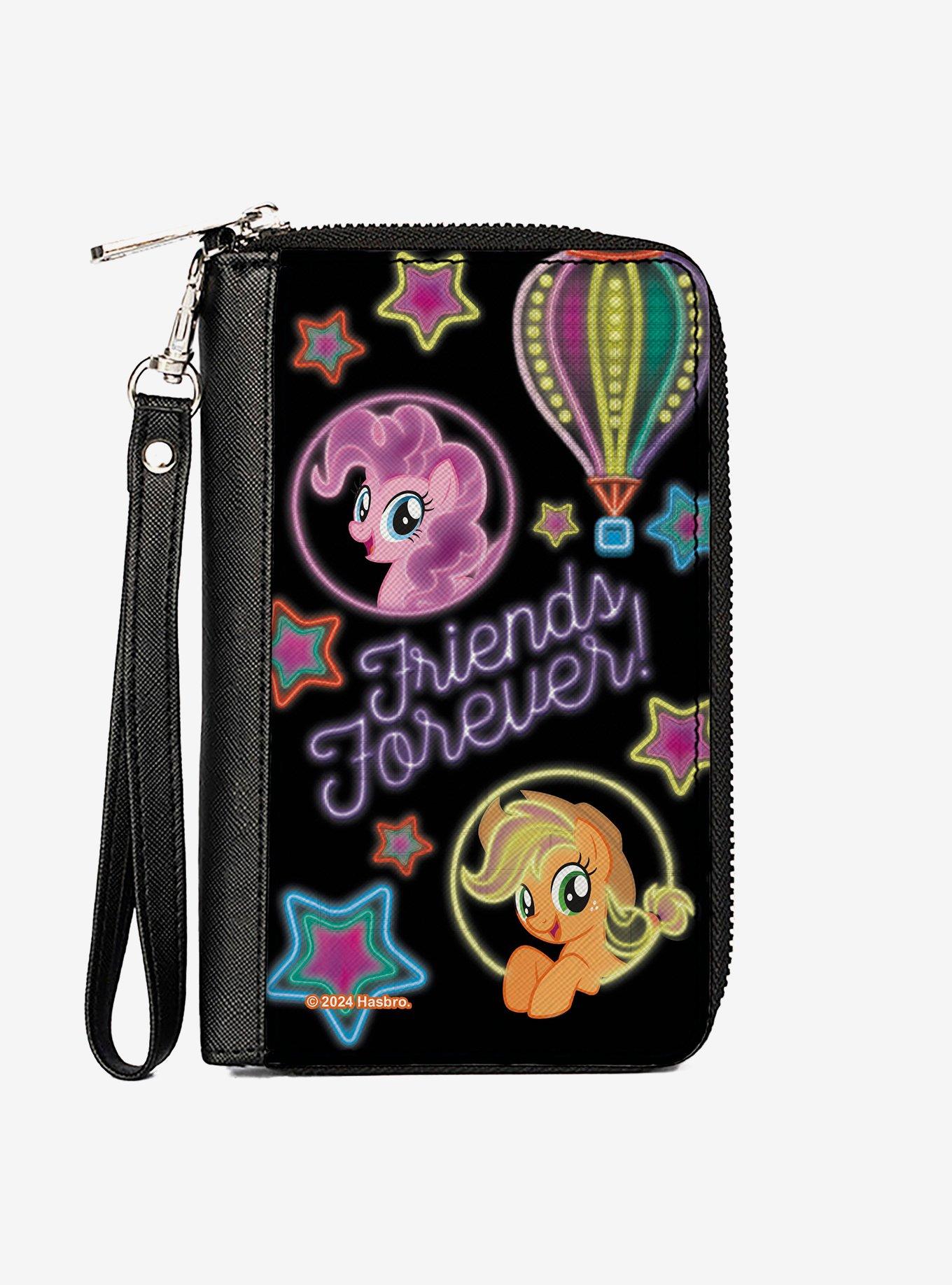 My Little Pony Pinkie Pie and Applejack Friends Forever Neon Zip Around Wallet, , hi-res