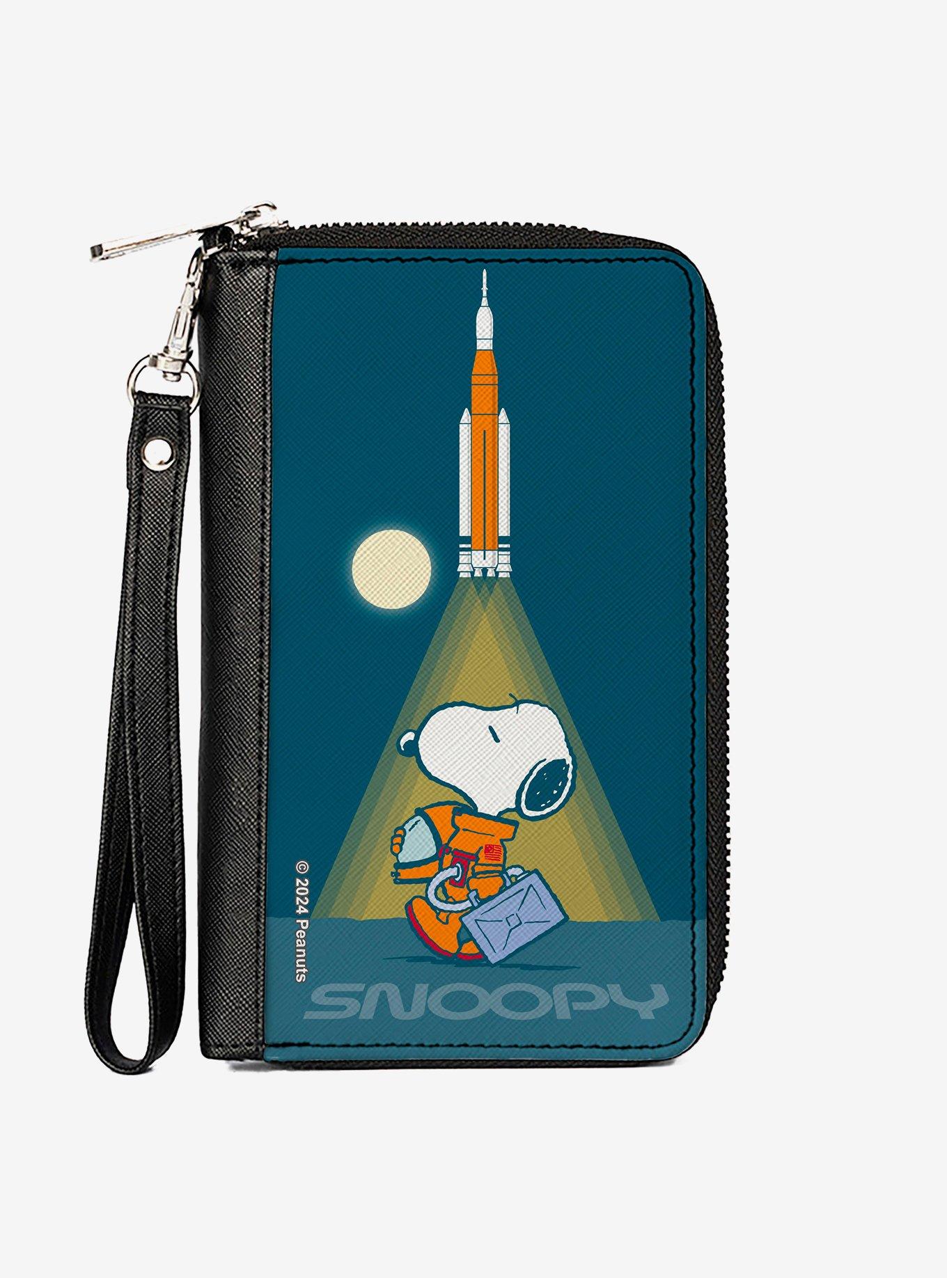 Peanuts Astronaut Rocket Launch Snoopy Pose Zip Around Wallet, , hi-res