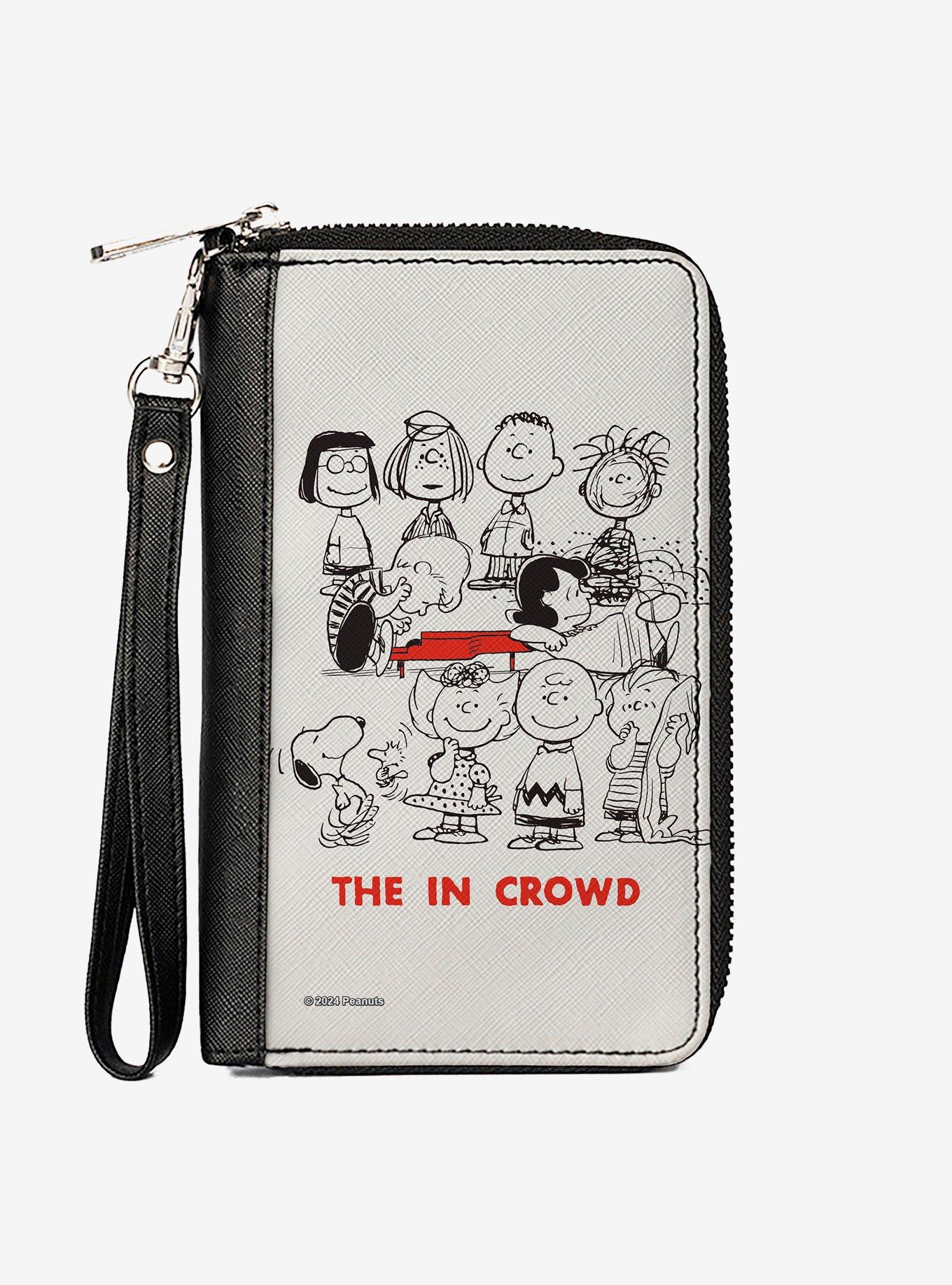 Peanuts Gang 75th The In Crowd Group Pose Zip Around Wallet, , hi-res