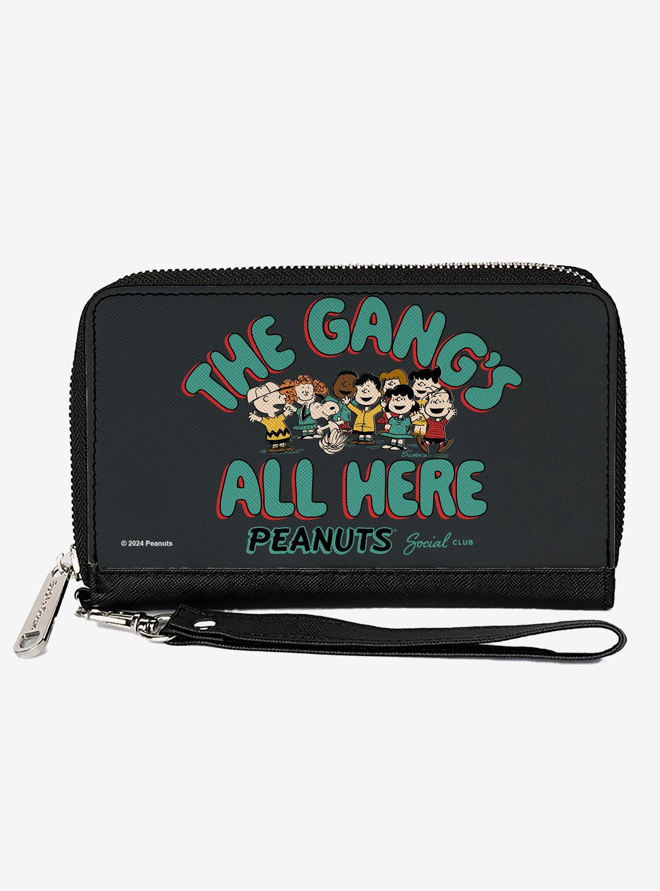 Peanuts Gang 75th The Gang's All Here Group Pose Zip Around Wallet, , hi-res