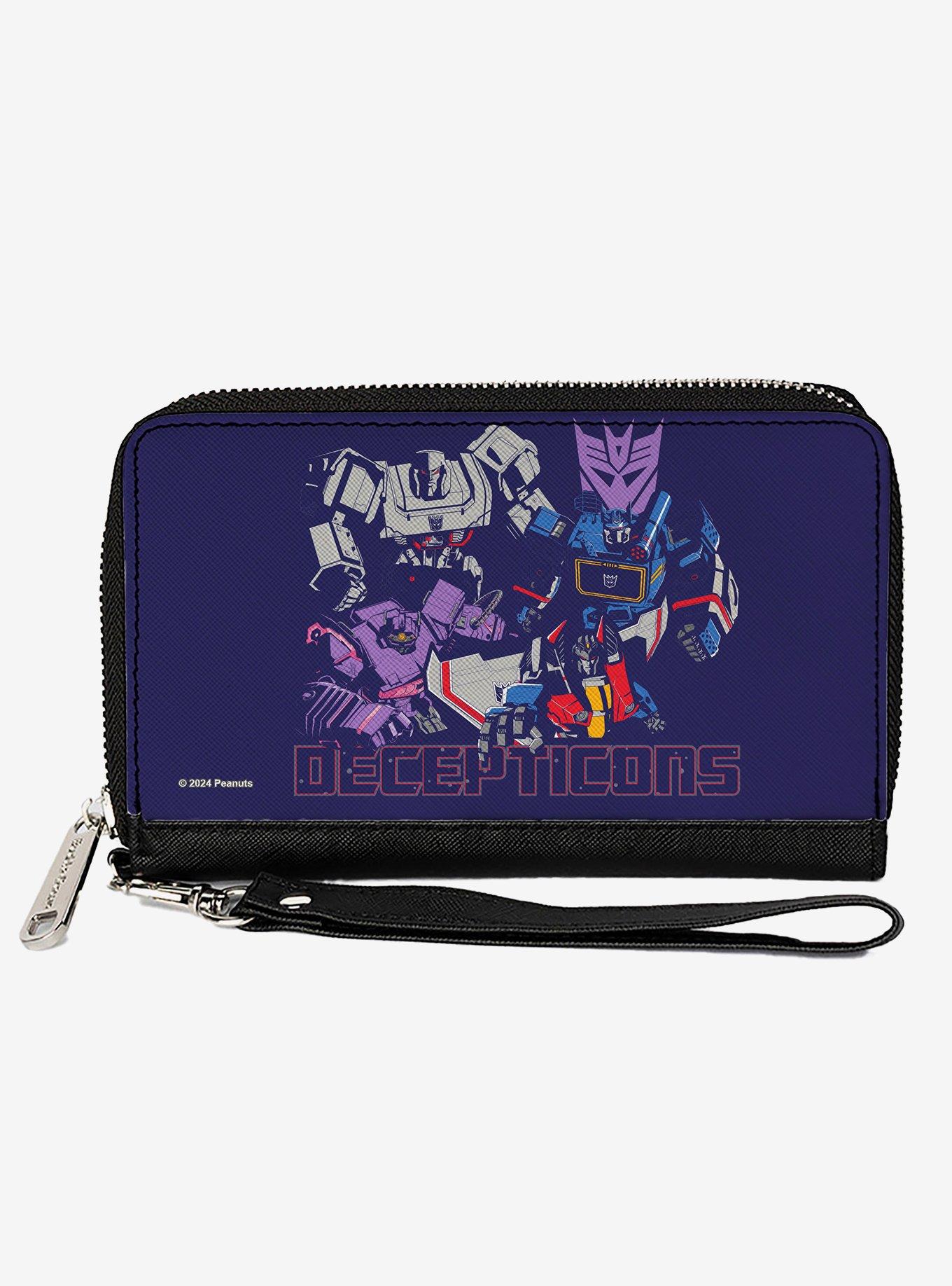 Transformers Decepticons Group Pose and Text Zip Around Wallet, , hi-res