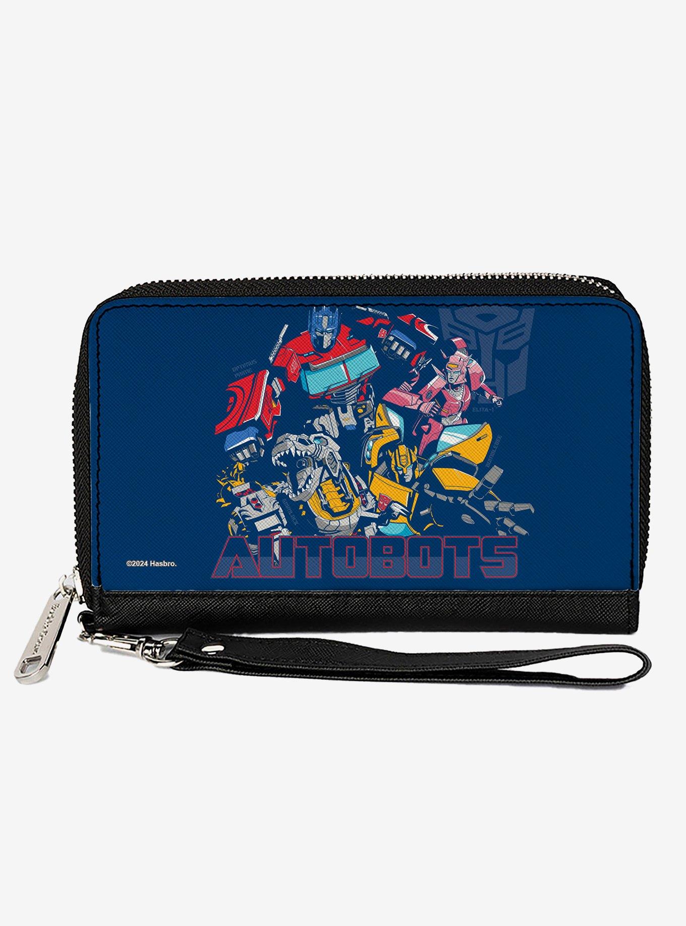 Transformers Autobots Group Pose and Text Zip Around Wallet, , hi-res