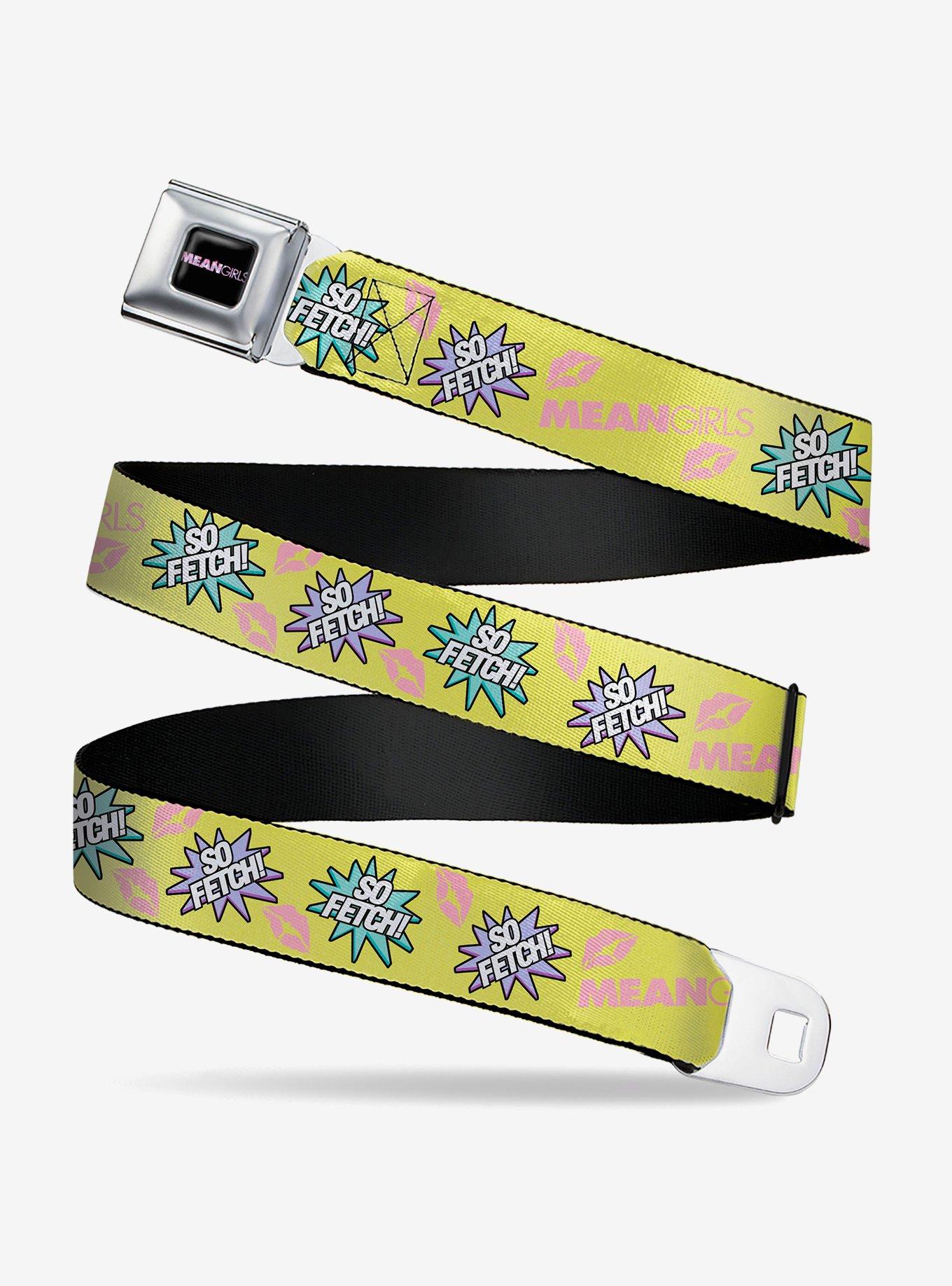 Mean Girls Title Logo So Fetch Quote Seatbelt Buckle Belt, , hi-res