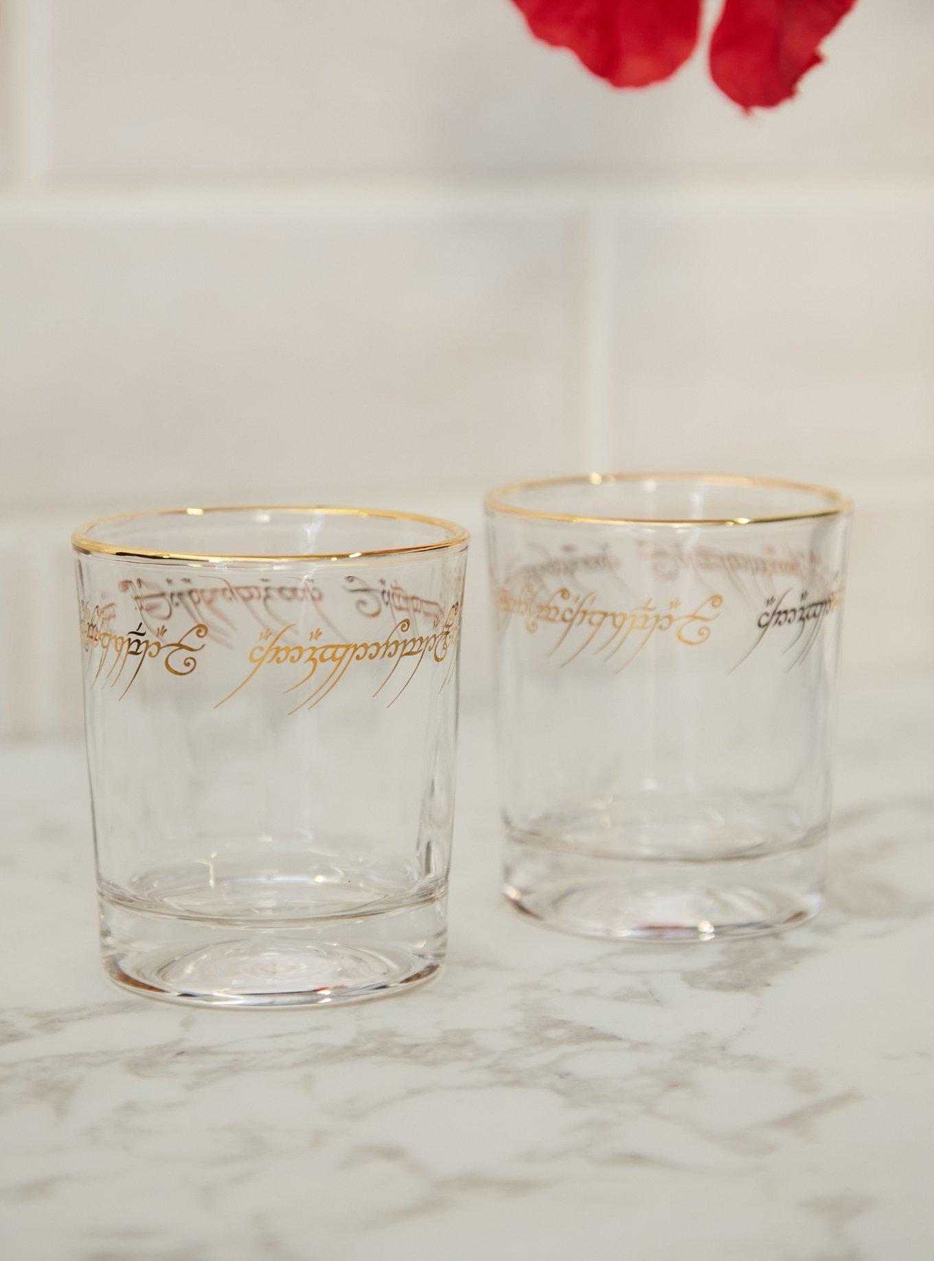 The Lord of The Rings One Ring Script Glass Set - BoxLunch Exclusive, , hi-res
