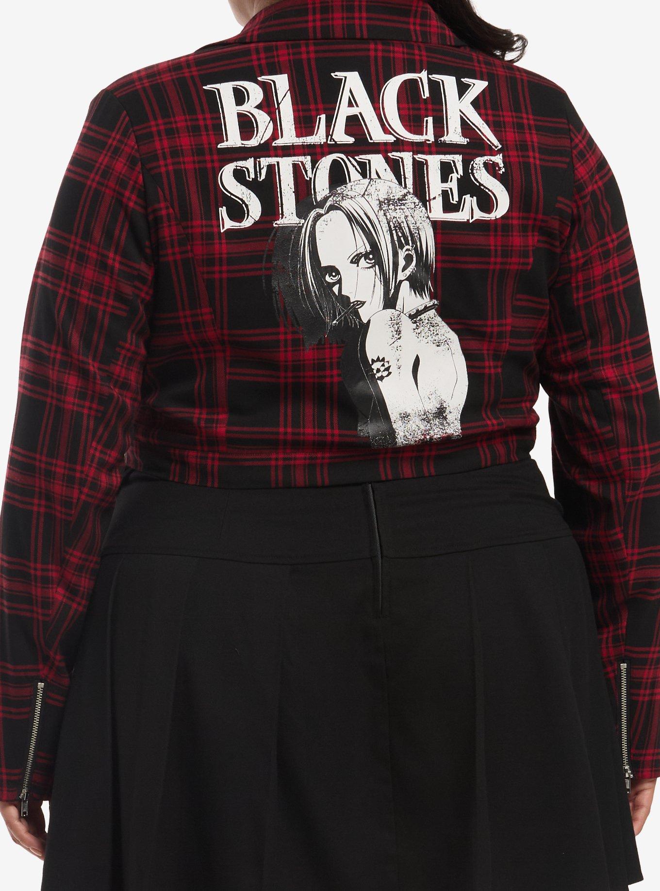 Nana Charms Plaid Girls Crop Blazer Plus Size, , hi-res