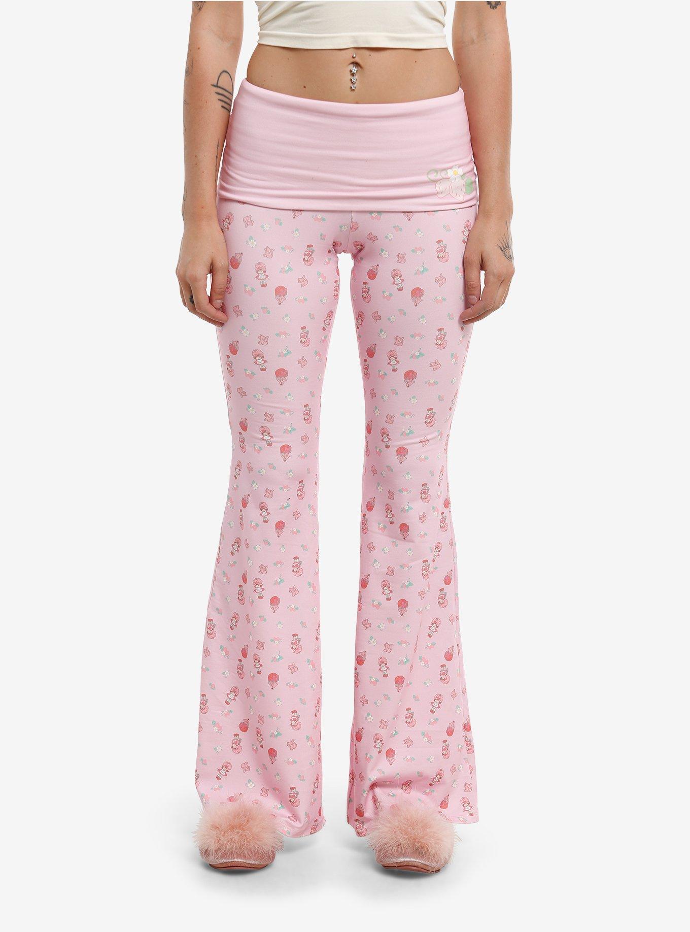 Strawberry Shortcake Pink Strawberry Flare Leggings, , hi-res