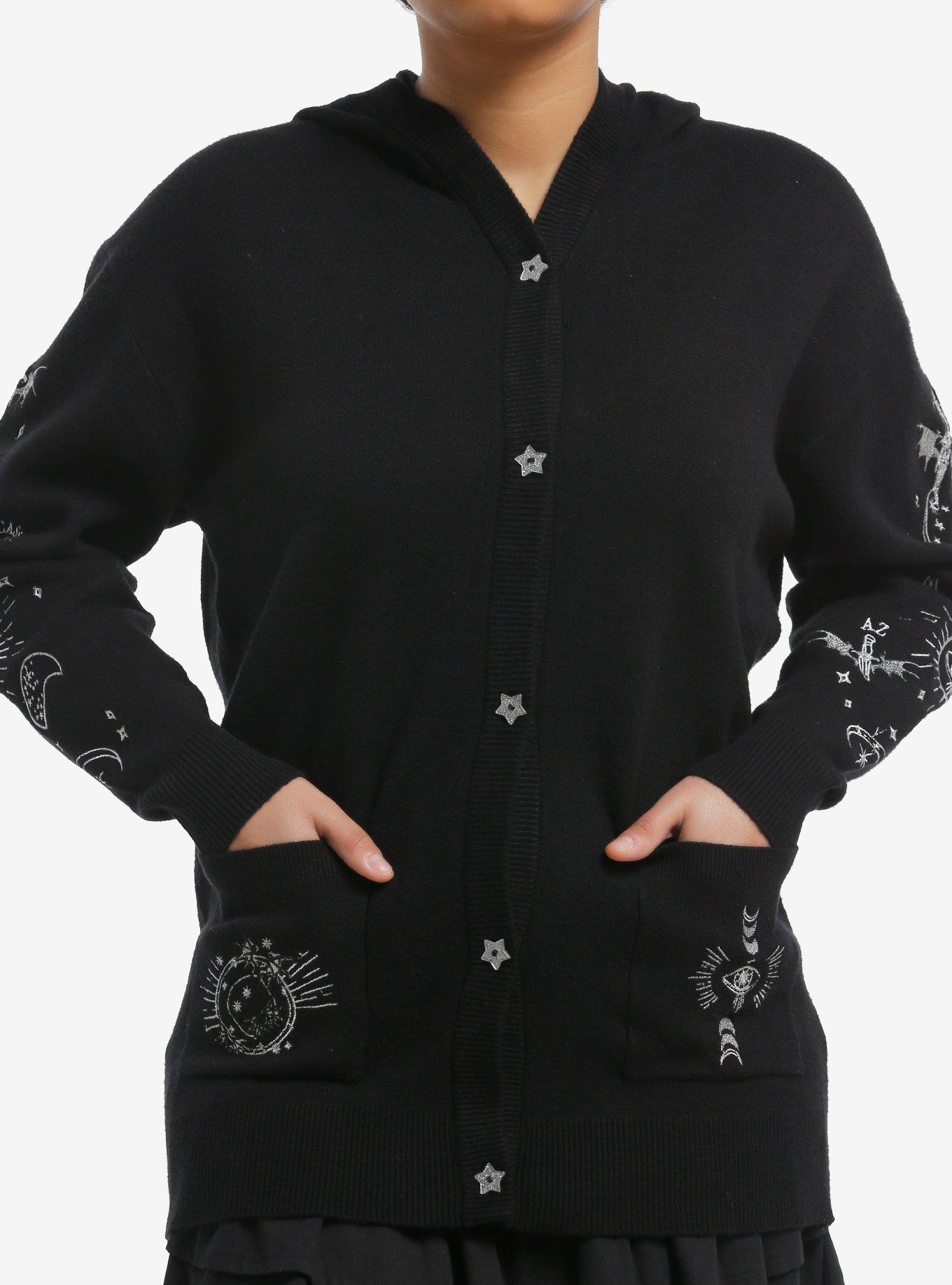 A Court Of Thorns And Roses Embroidered Icons Oversized Cardigan, , hi-res