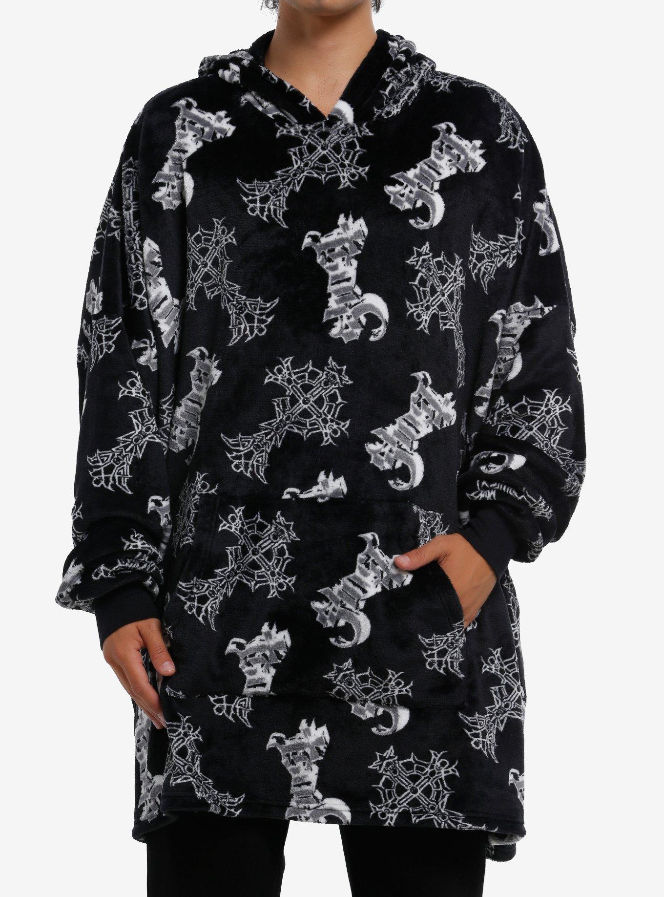 Ghost Grucifix Plush Oversized Hoodie, , hi-res