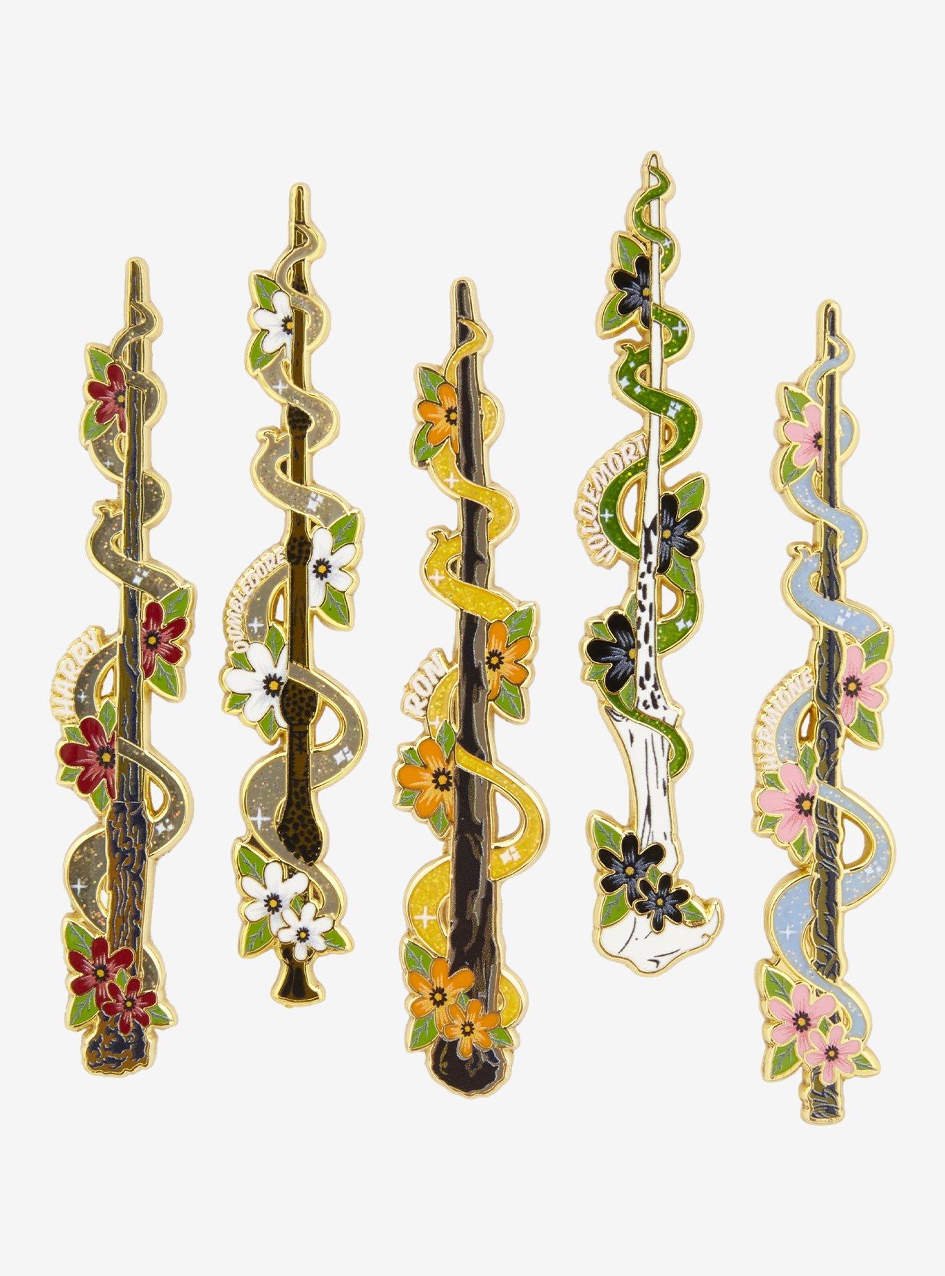 Harry Potter Floral Wands Blind Box Enamel Pin - BoxLunch Exclusive, , hi-res