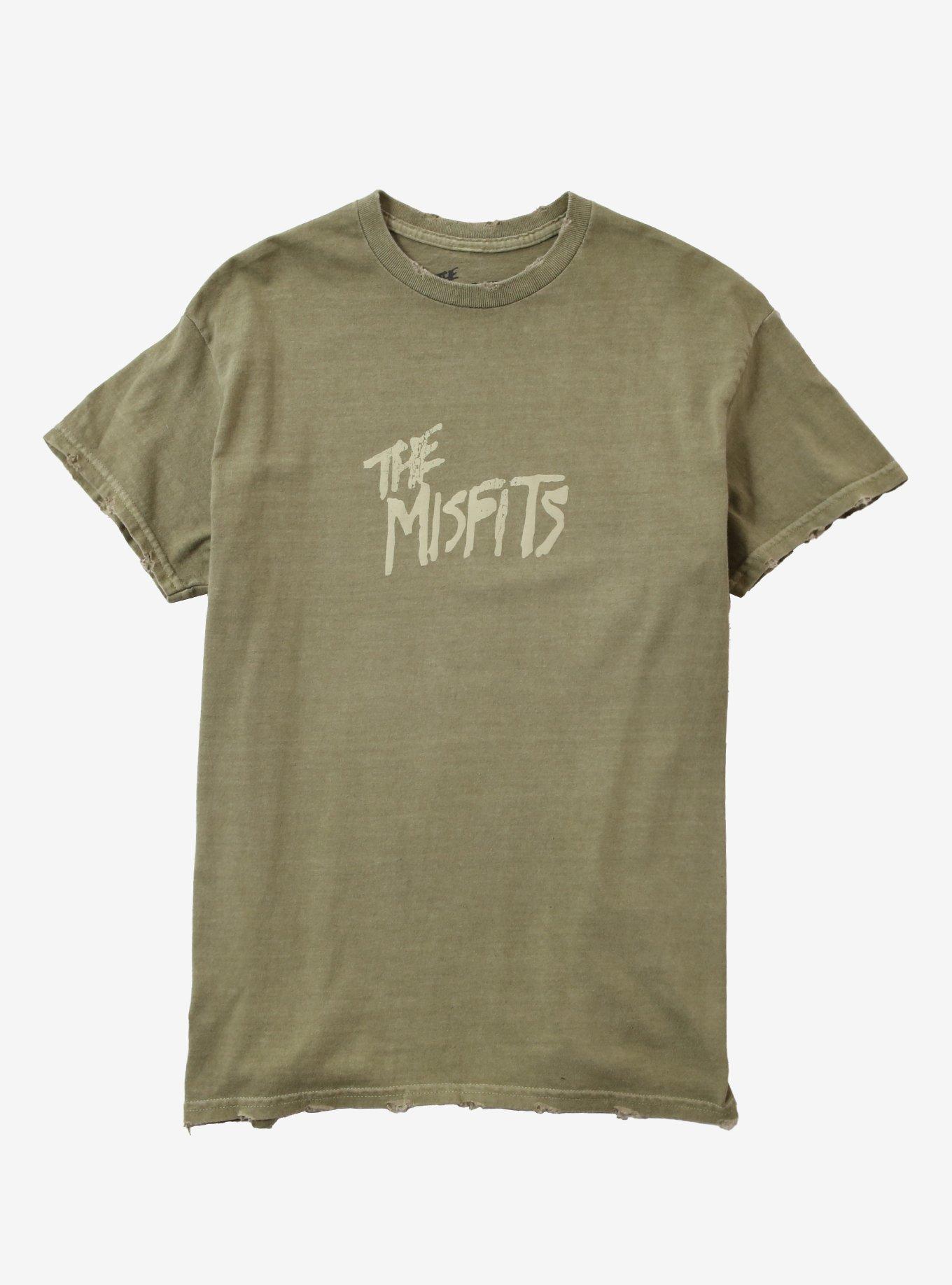 Misfits Devil Lock Skull Destructed T-Shirt, , hi-res