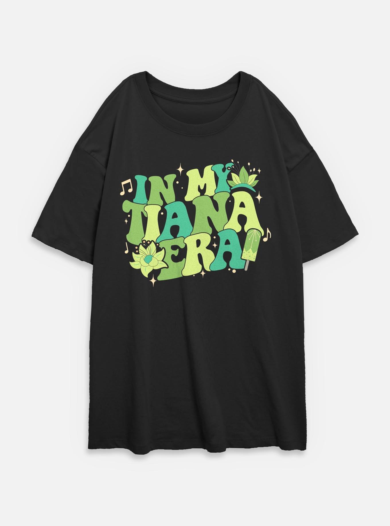 Disney Princesses In My Tiana Era Womens Oversized T-Shirt, BLACK, hi-res