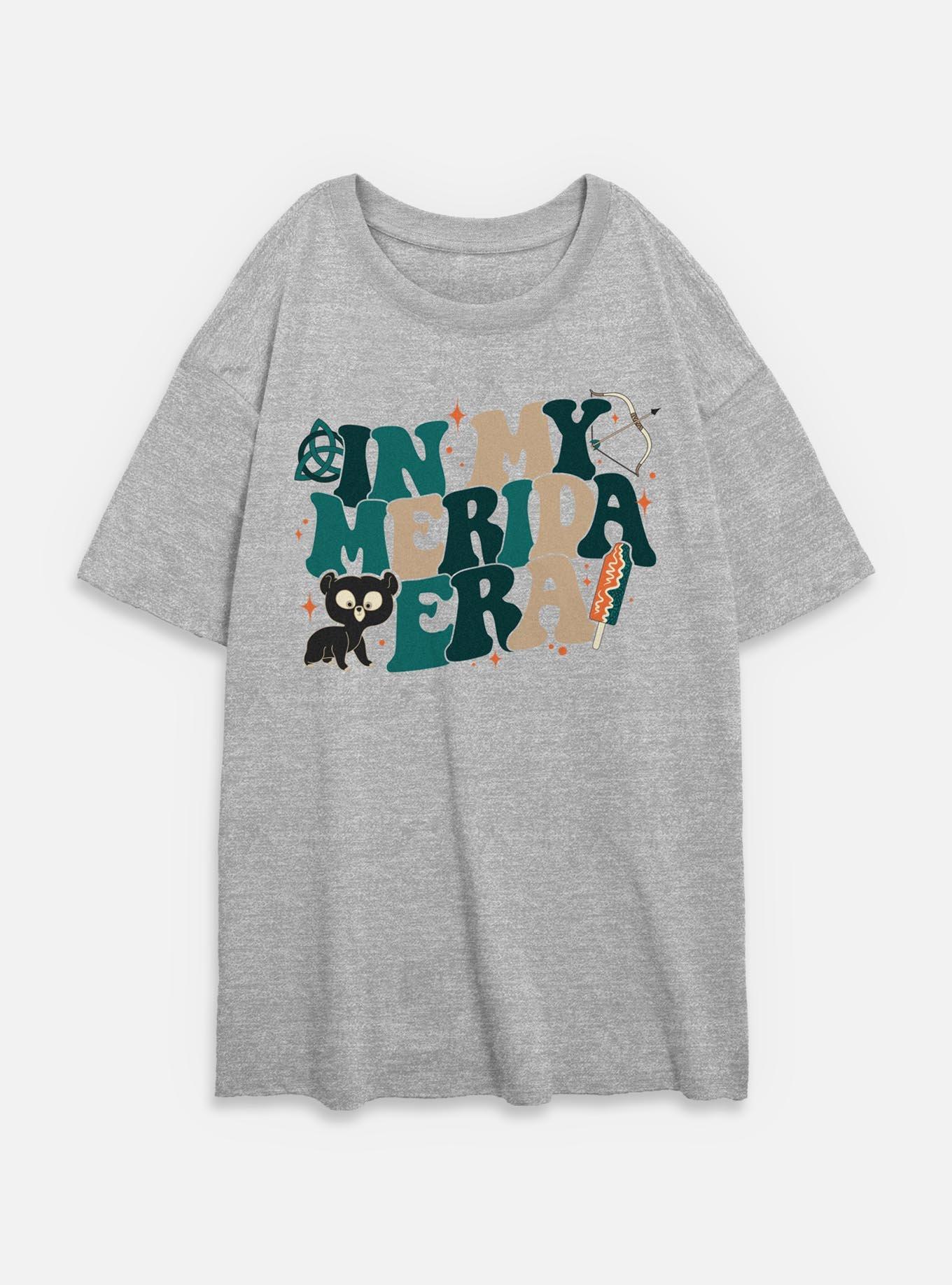 Disney Princesses In My Merida Era Womens Oversized T-Shirt, ATH HTR, hi-res