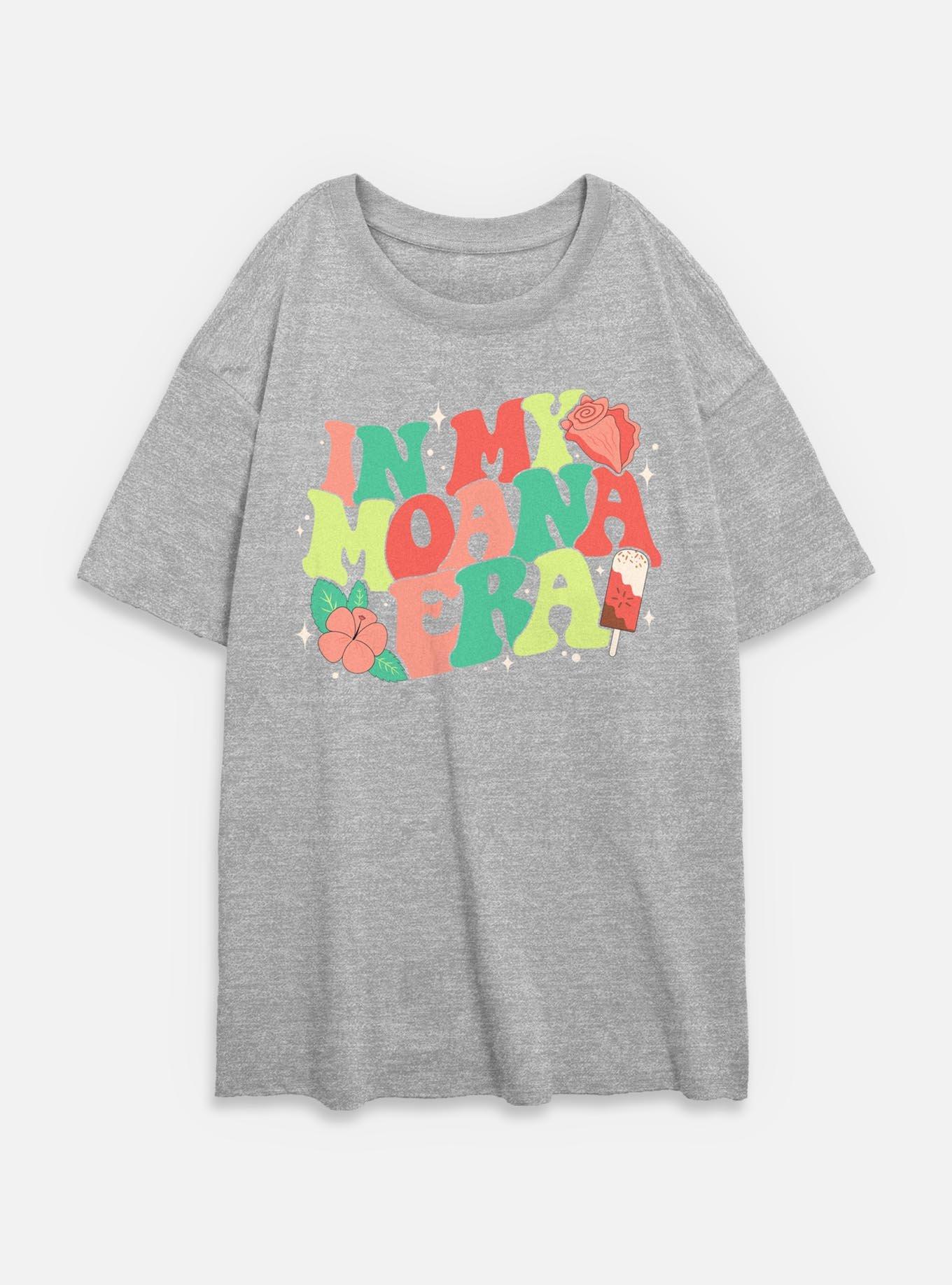 Disney Princesses In My Moana Era Womens Oversized T-Shirt, ATH HTR, hi-res