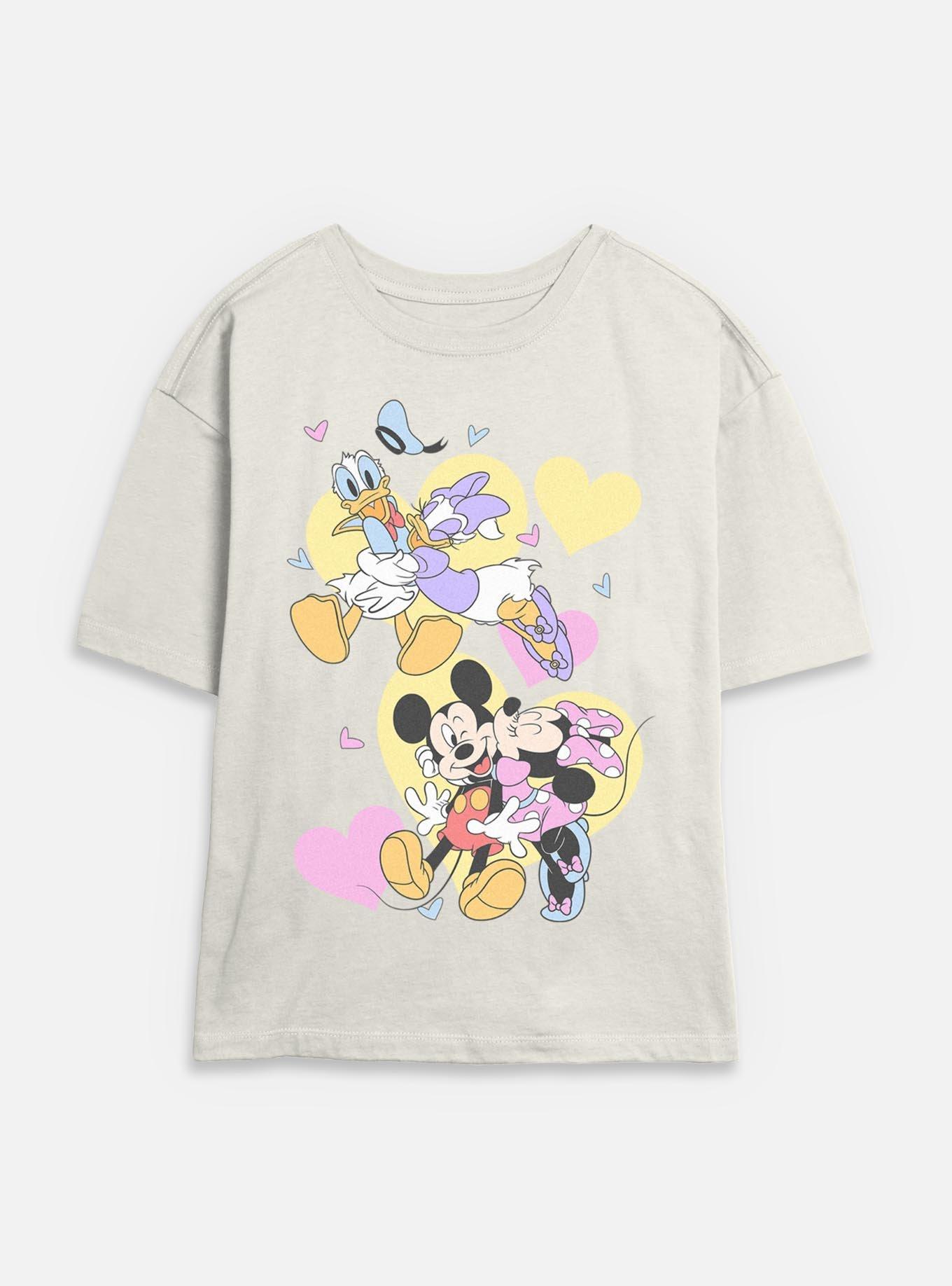 Disney Mickey Mouse Couple Of Loves Womens Skimmer T-Shirt, EGRET, hi-res