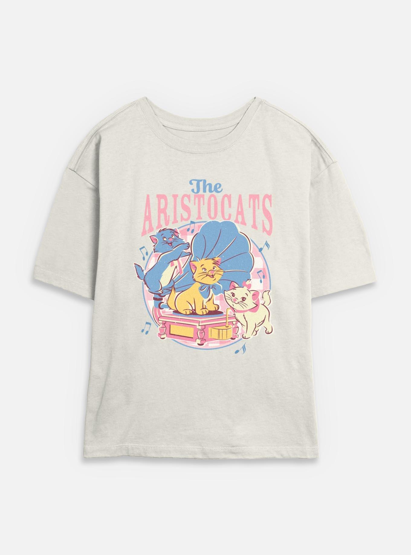 Disney The AristoCats Playing With Gramophone Womens Skimmer T-Shirt, , hi-res