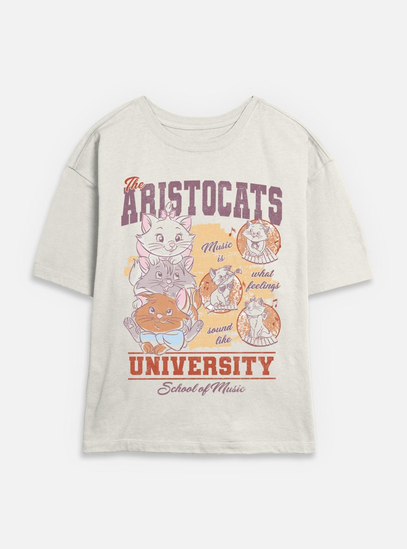 Disney The AristoCats School Of Music Womens Skimmer T-Shirt, EGRET, hi-res