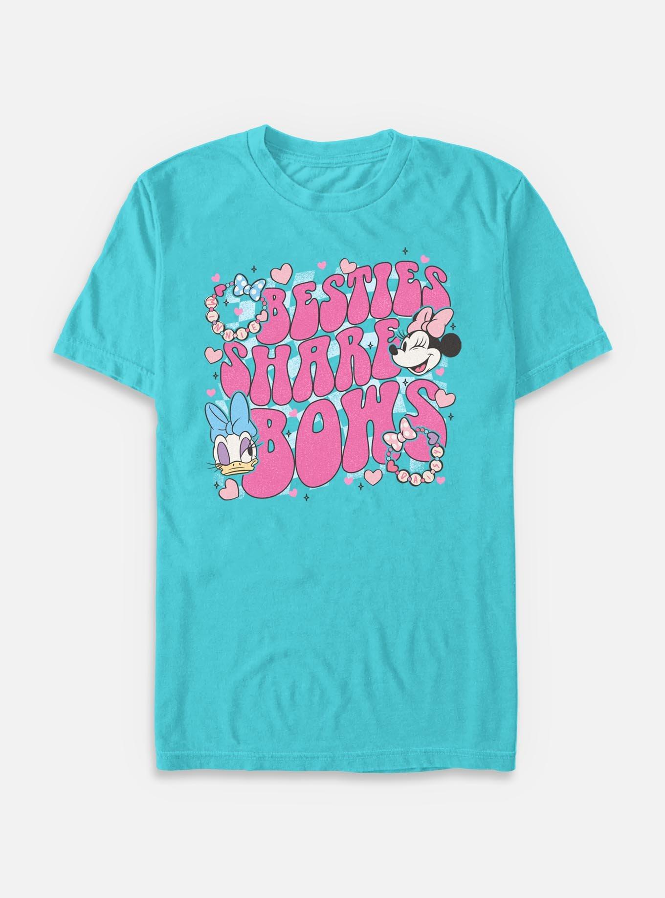 Disney Minnie Mouse & Daisy Besties Share Bows T-Shirt, TAHI BLUE, hi-res