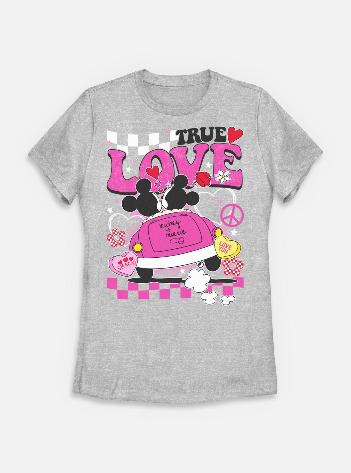 Disney Mickey Mouse & Minnie Love Bug Womens T-Shirt, ATH HTR, hi-res