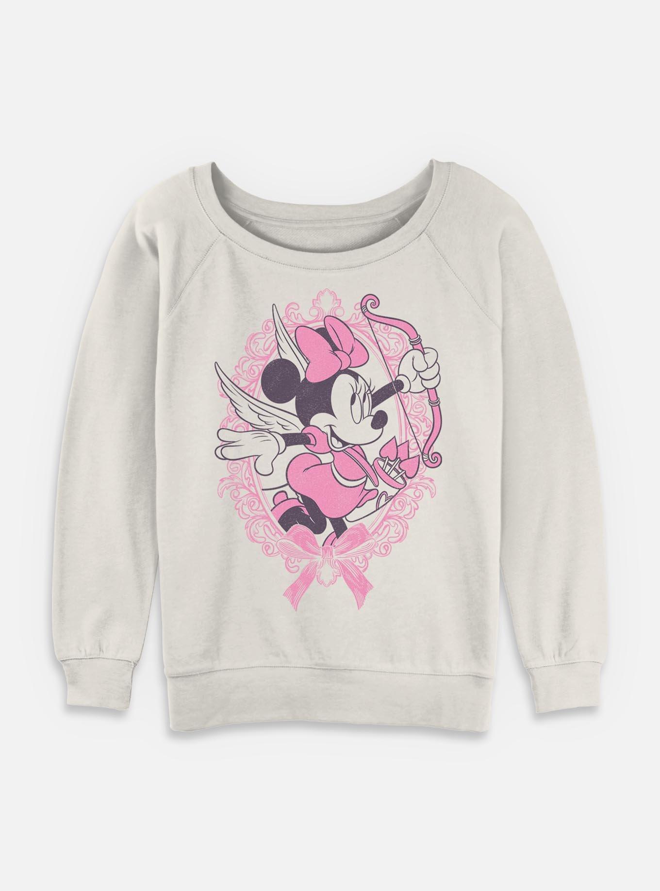 Disney Minnie Mouse Fancy Cupid Womens Slouchy Sweatshirt, , hi-res