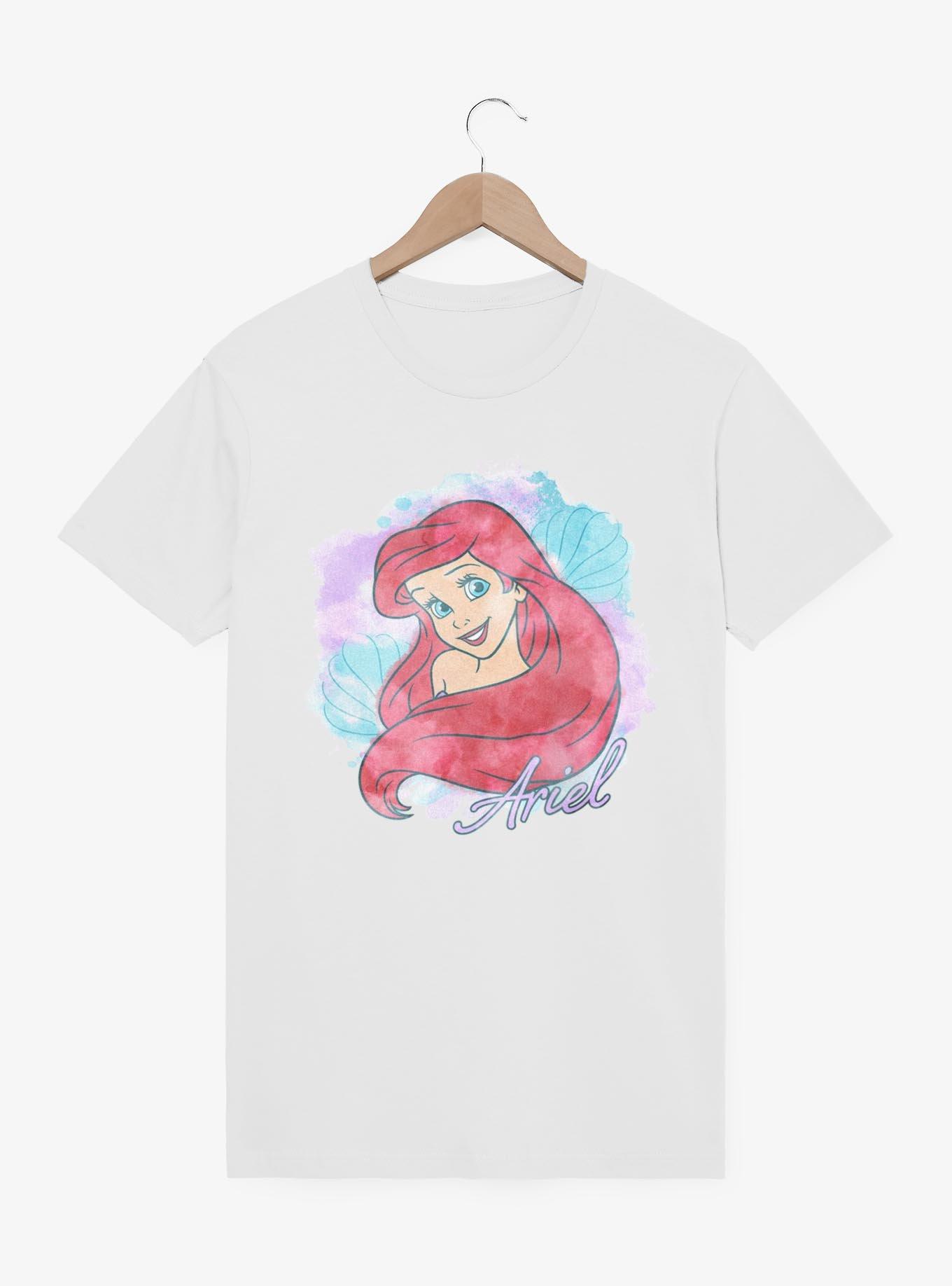 Disney Princesses Watercolor Ariel T-Shirt, WHITE, hi-res