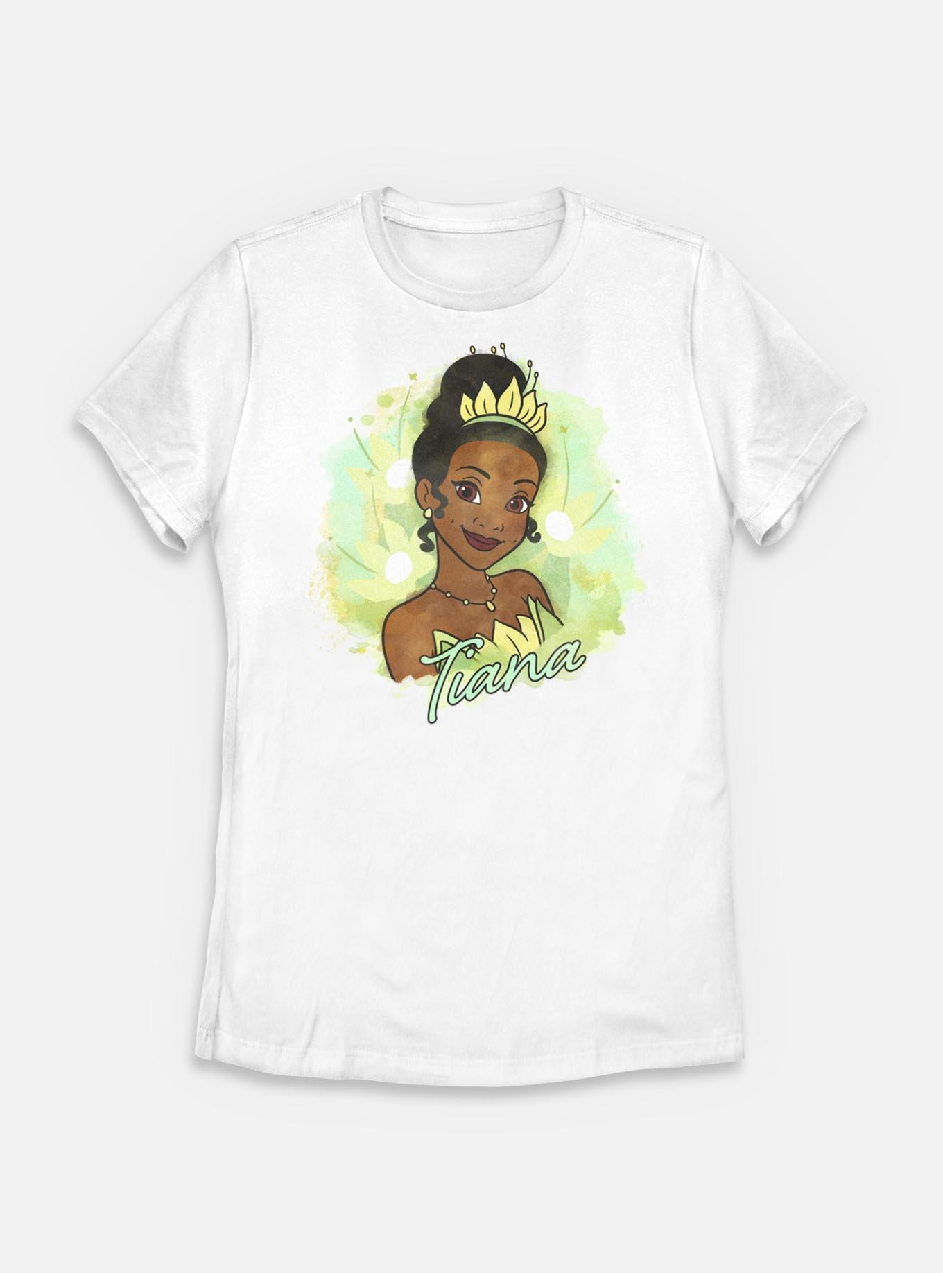Disney Princesses Watercolor Tiana Womens T-Shirt, WHITE, hi-res