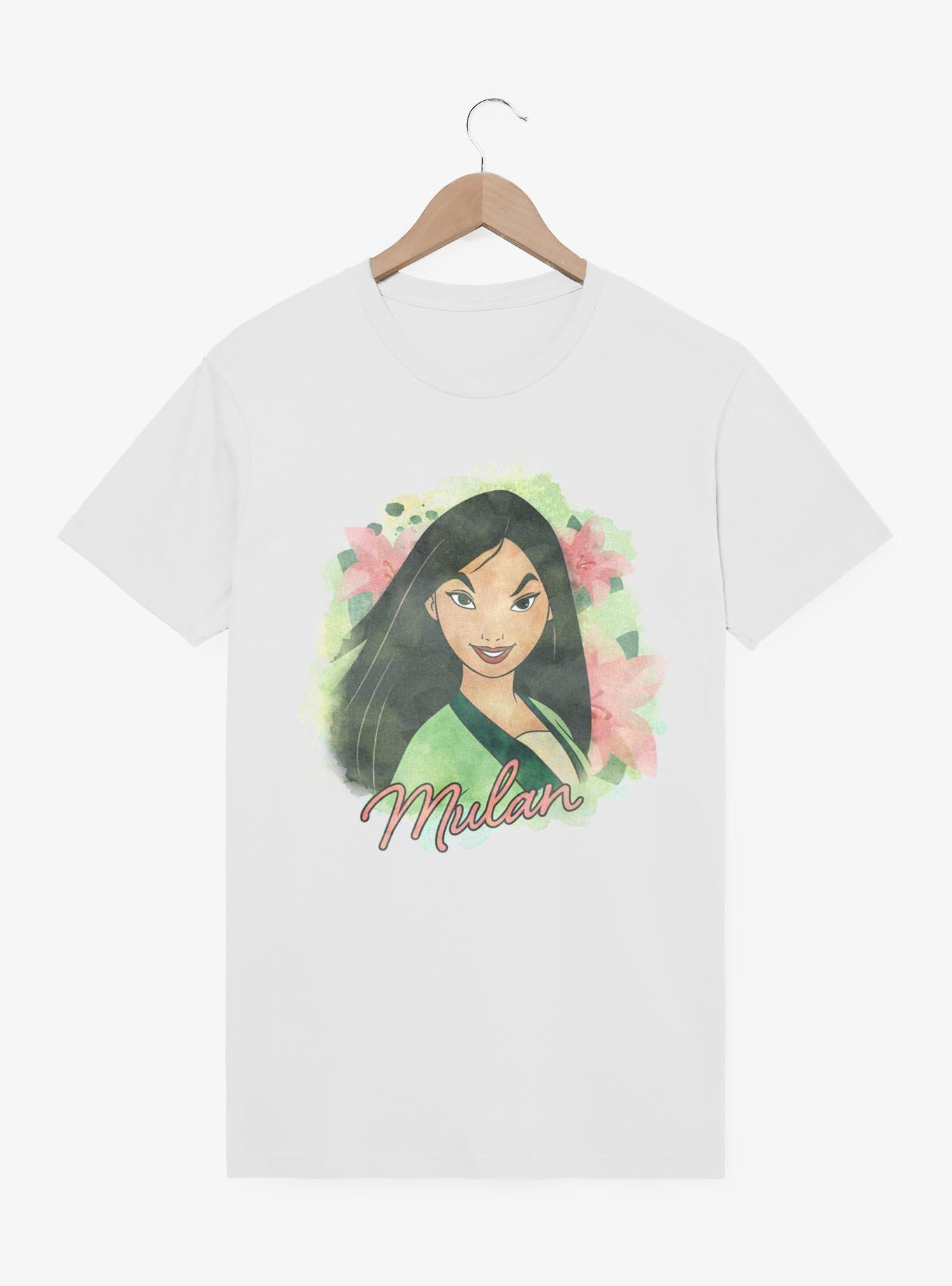 Disney Princesses Watercolor Mulan T-Shirt, WHITE, hi-res