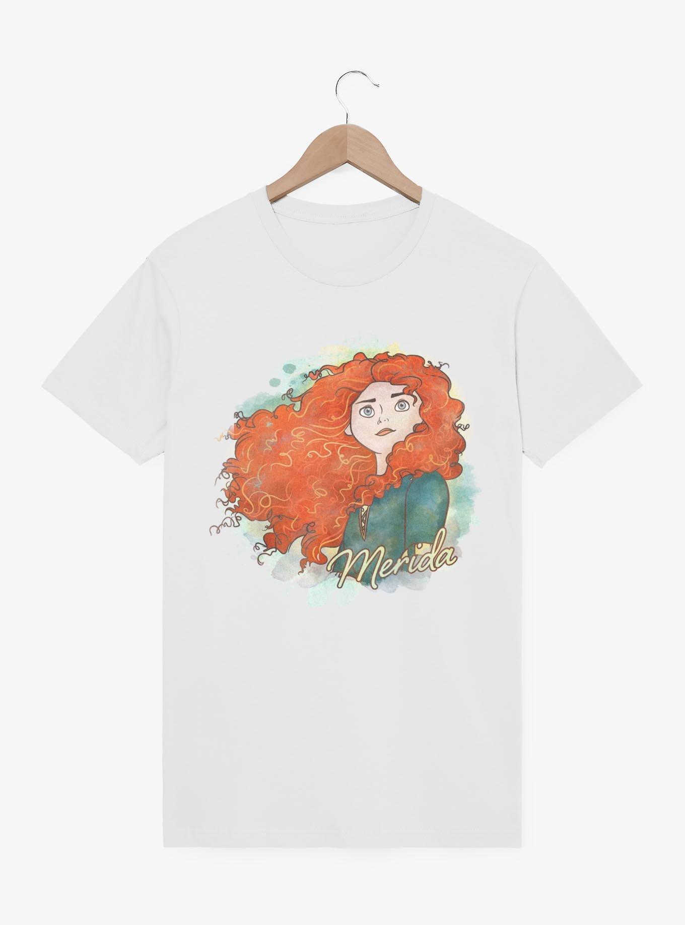 Disney Princesses Watercolor Merida T-Shirt, WHITE, hi-res