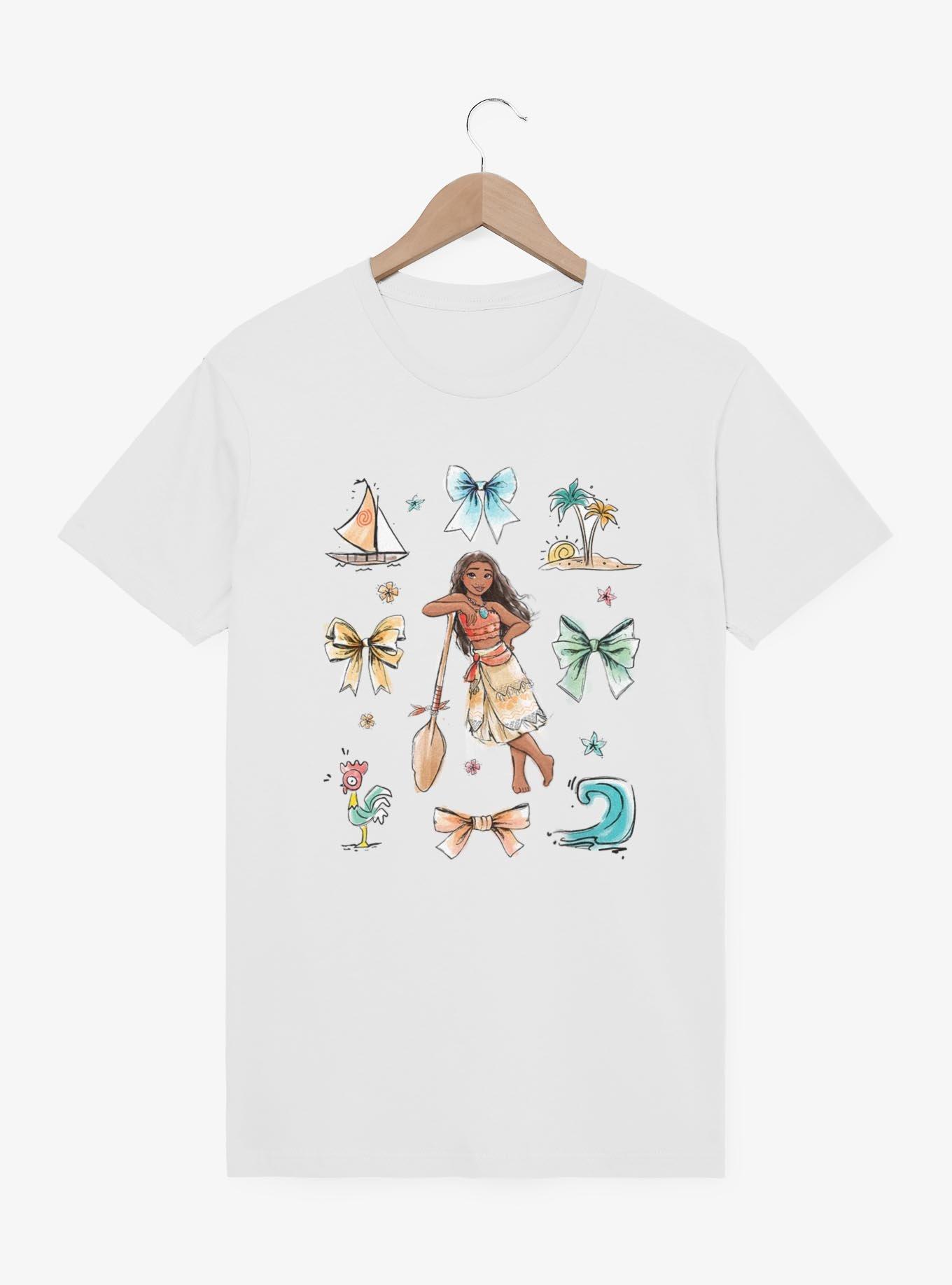 Disney Princesses Moana Sea & Bows T-Shirt, WHITE, hi-res