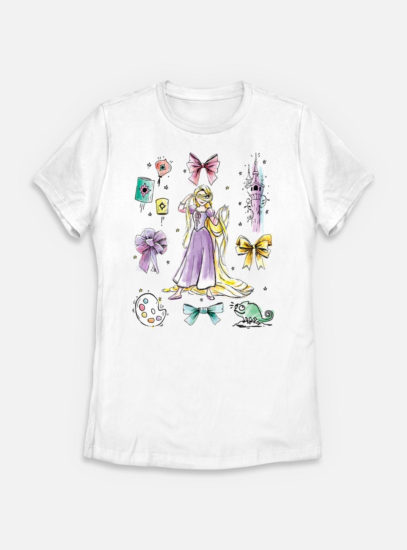 Disney Princesses Rapunzel Bow Icons Womens T-Shirt, , hi-res