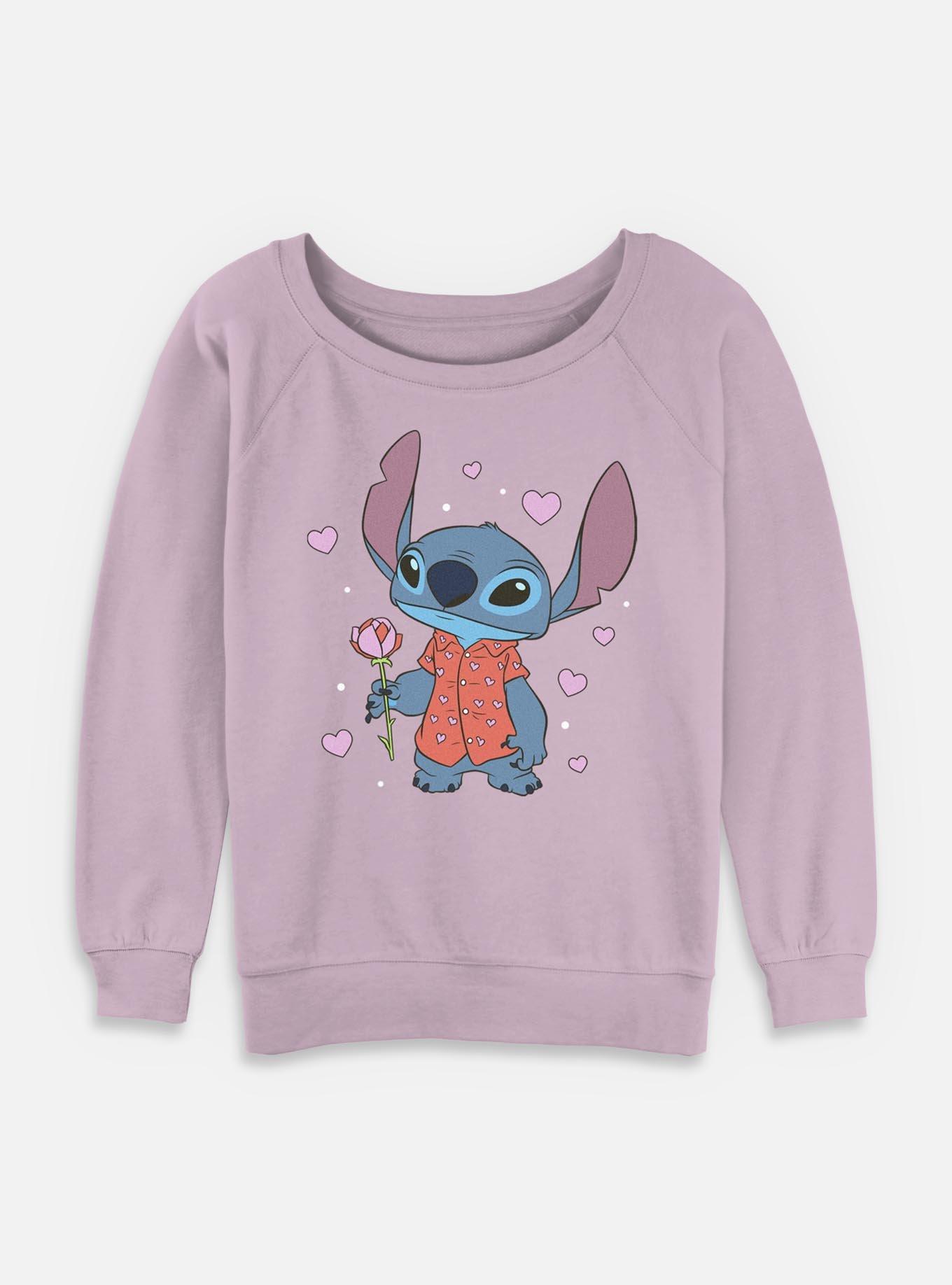 Disney Lilo & Stitch Be My Valentine Womens Slouchy Sweatshirt, , hi-res