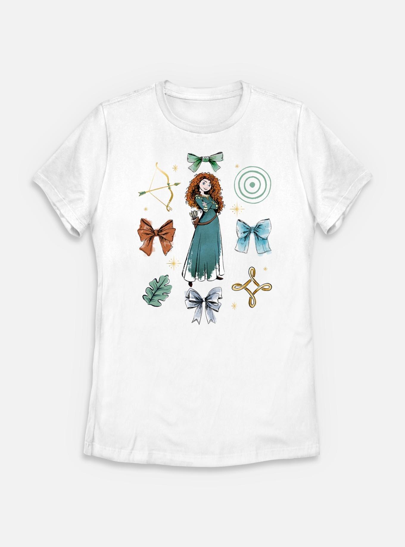 Disney Princesses Merida Bow Icons Womens T-Shirt, WHITE, hi-res