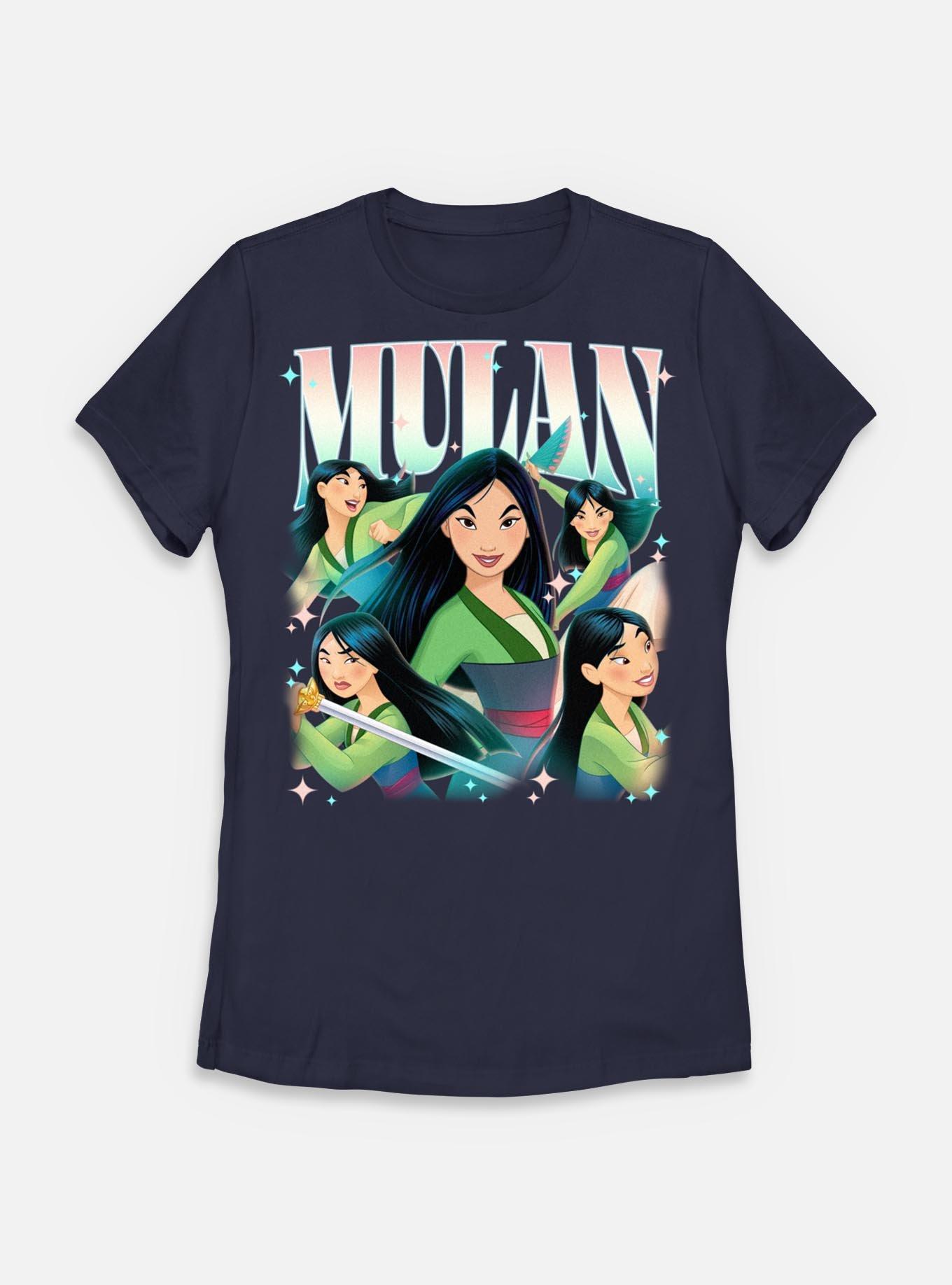 Disney Princesses Retro Mulan Womens T-Shirt, NAVY, hi-res